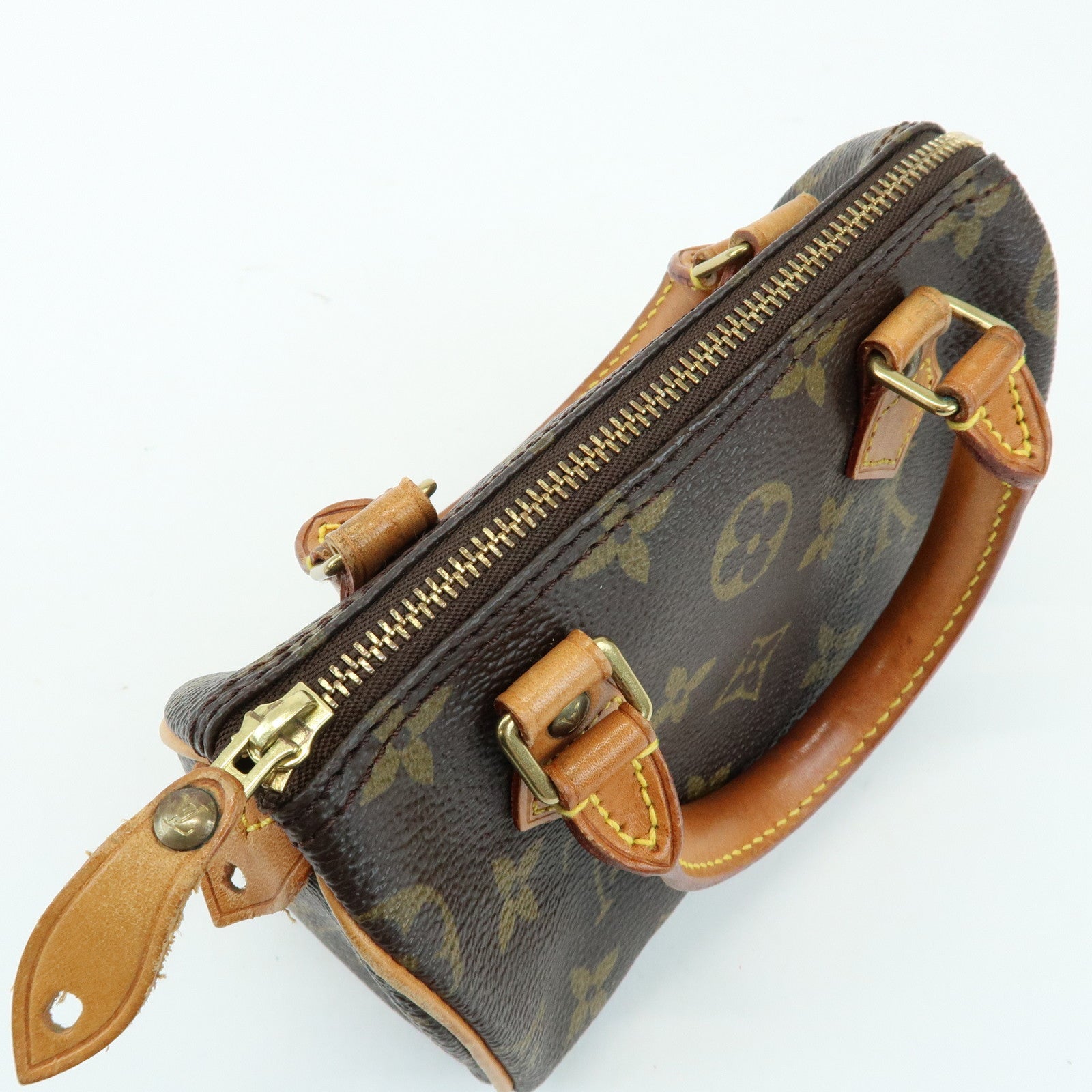 Louis Vuitton Monogram Mini Speedy Hand Shoulder Bag Brown M41534