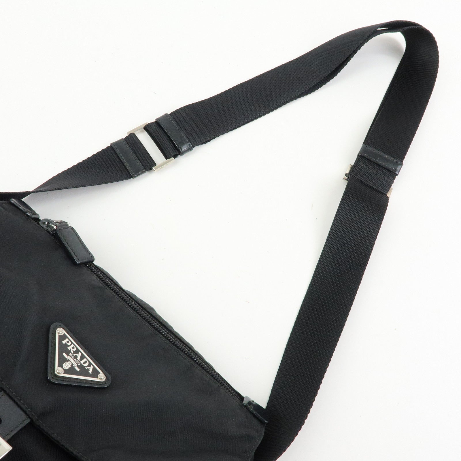 PRADA Sidonie Leather Chain Mini Shoulder Crossbody Bag Pink Black