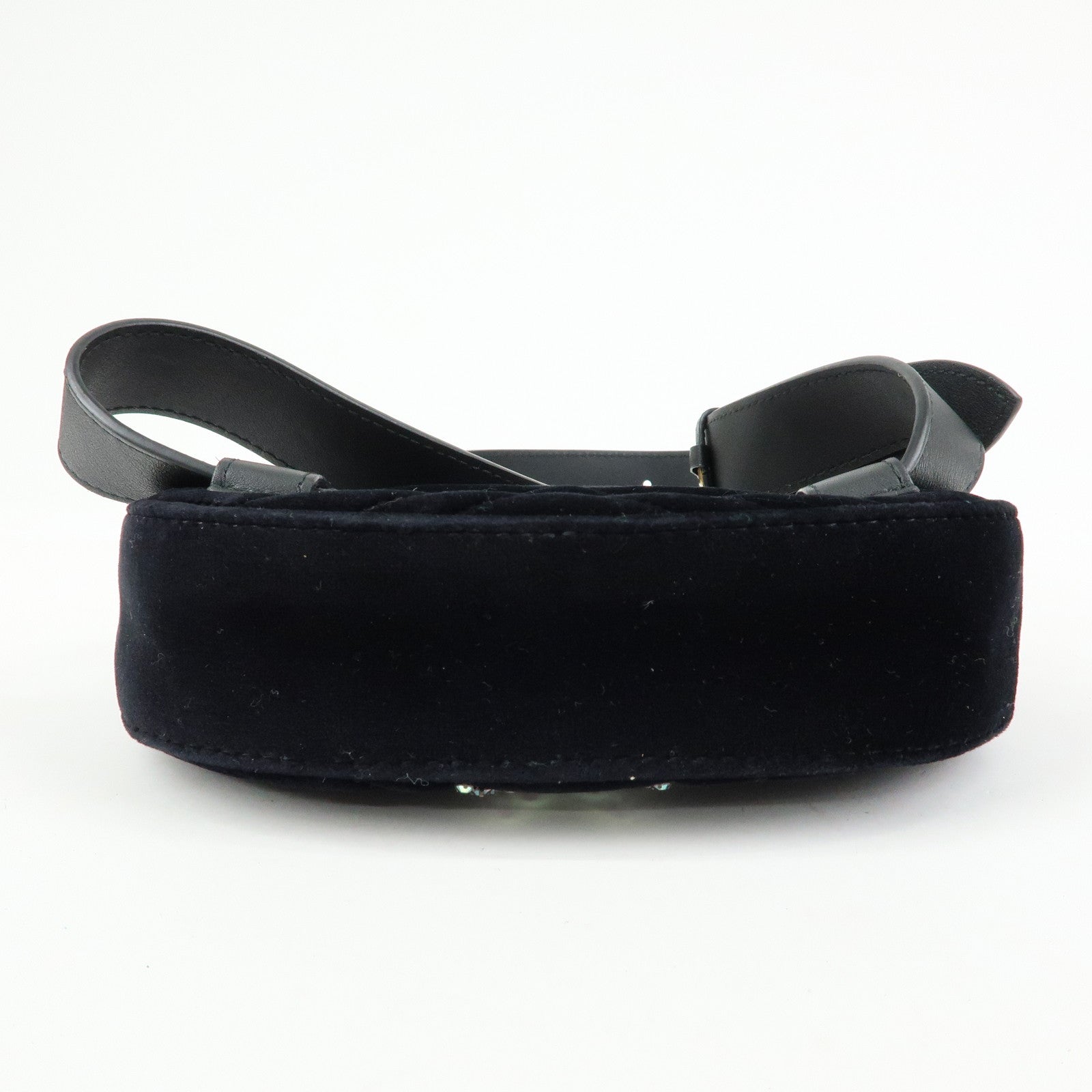 GUCCI Velvet Leather Star Bijou Motif Waist Pouch Body Bag 476434