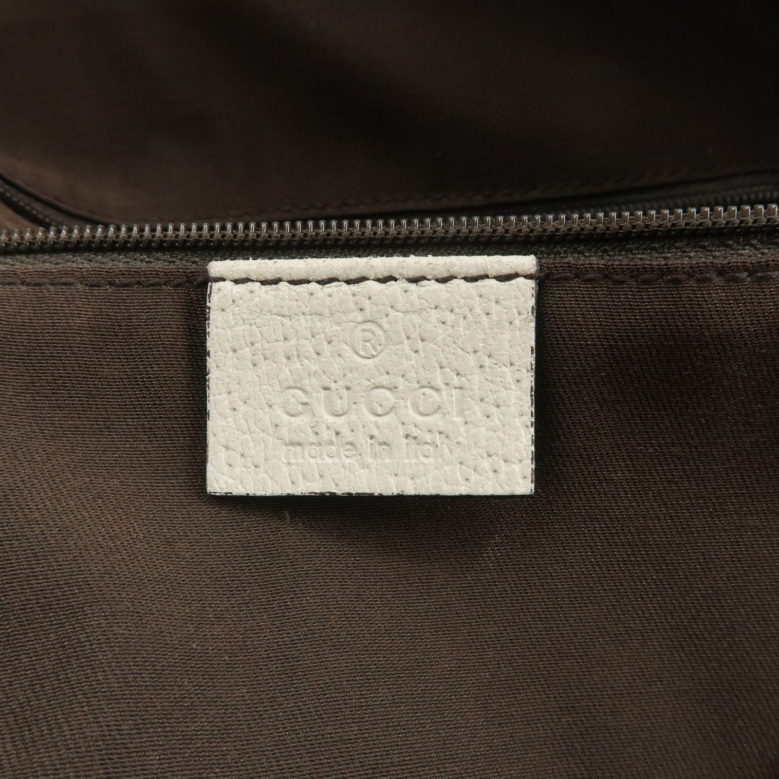 GUCCI Princy Sherry GG Canvas Leather Tote Bag Brown Ivory 177052