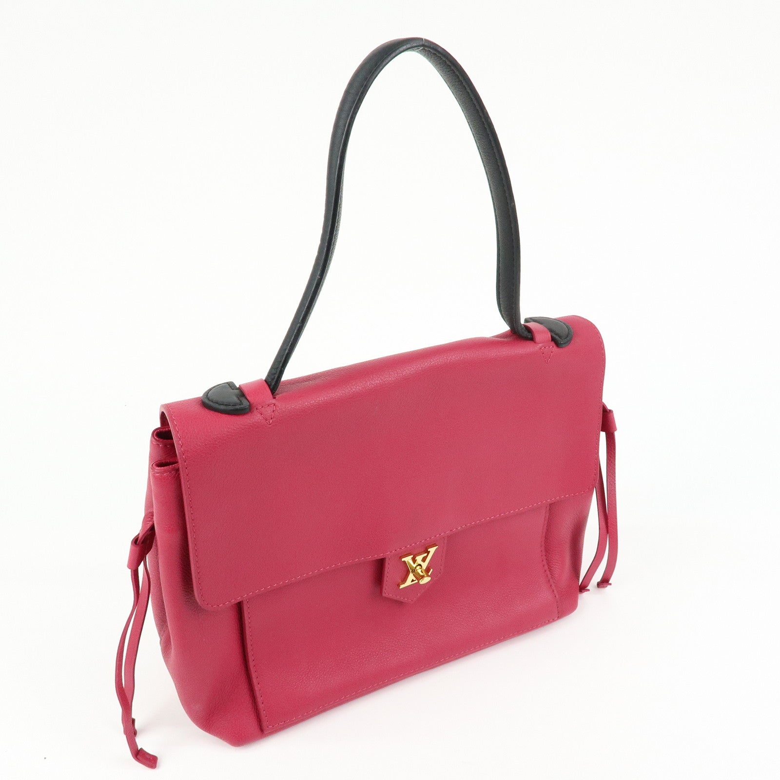 Louis Vuitton Lockme PM Leather Hand Shoulder Bag Fuchsia M50360