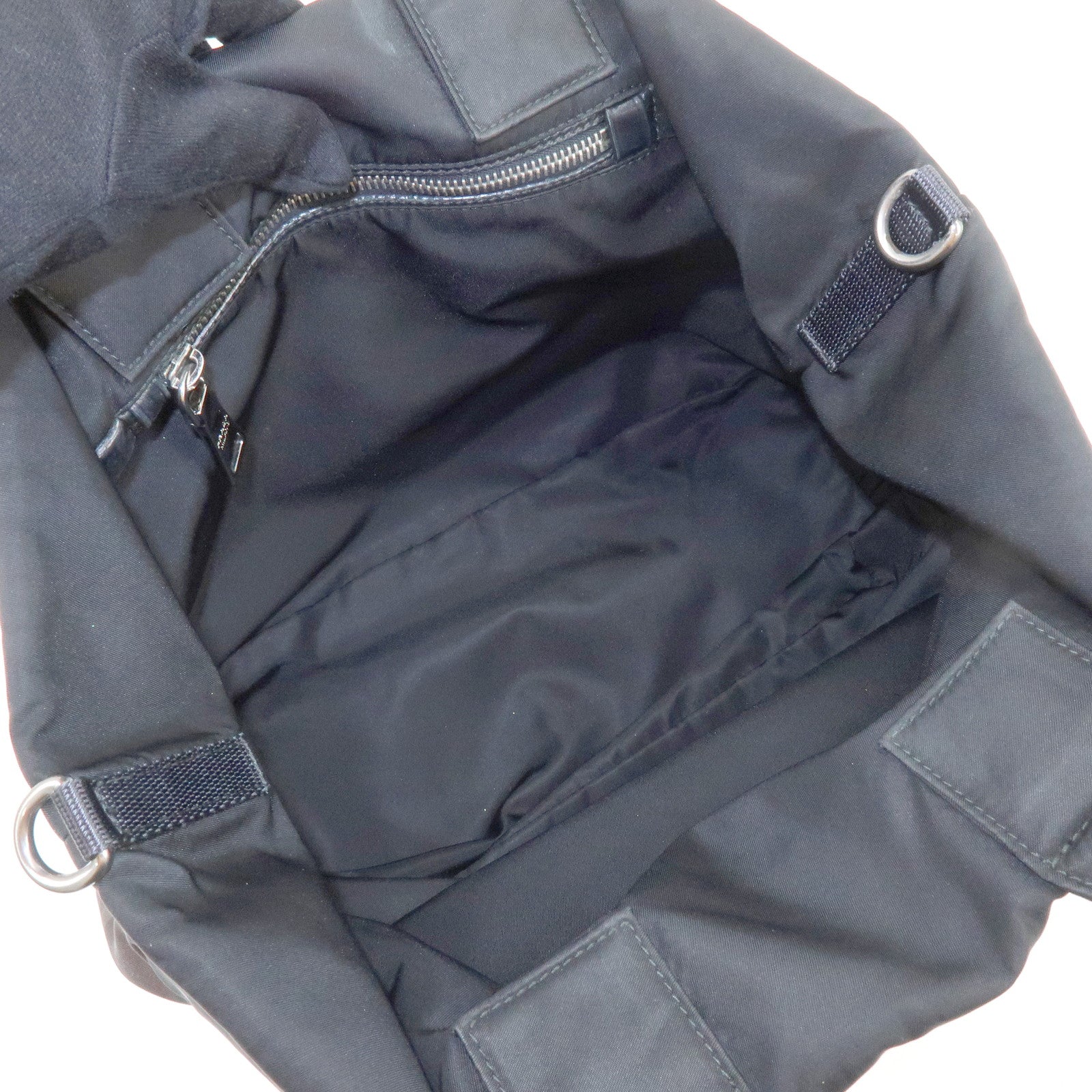PRADA Triangle Logo Nylon Leather Camouflage Reversible 2Way Bag