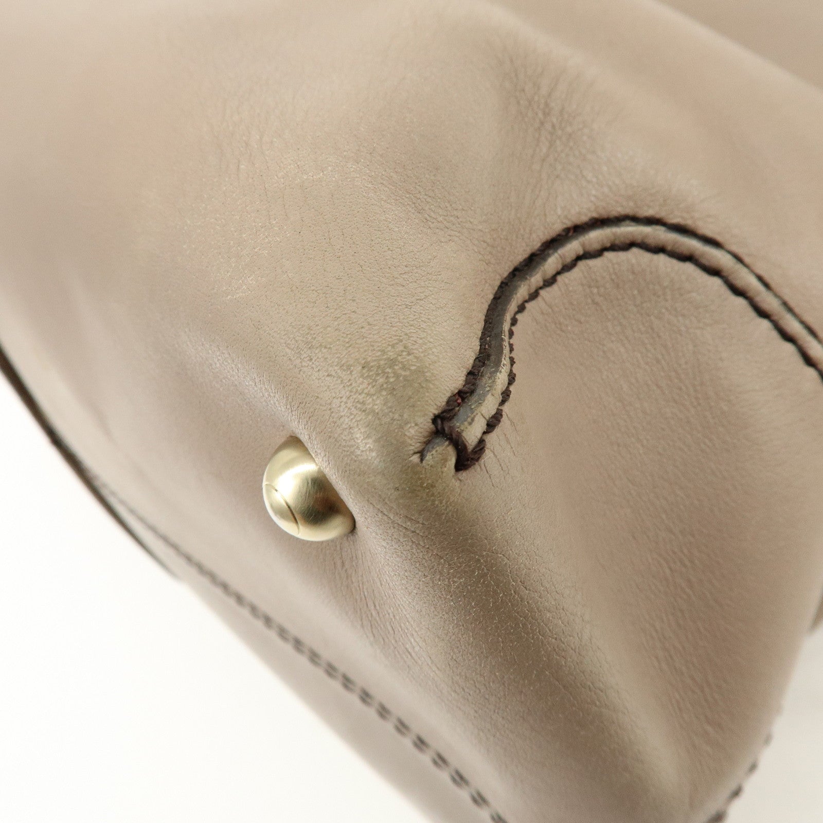 TOD'S D Styling Leather 2Way Bag Hand Bag Shoulder Bag Gray