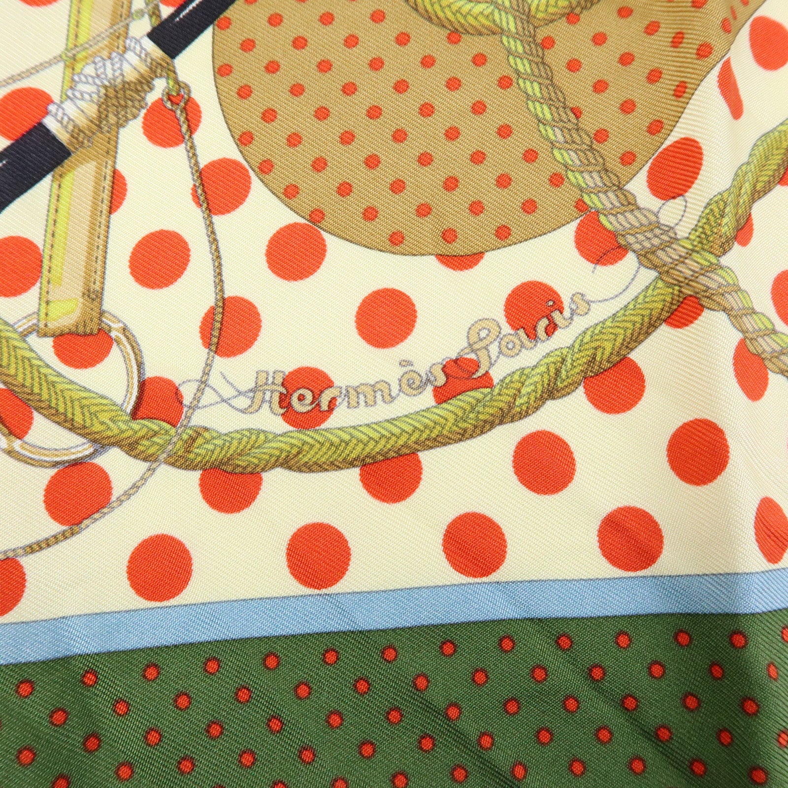HERMES Petit Carre42 Set of 2 Silk 100% Scarf Clic Clac MORS&FILETS