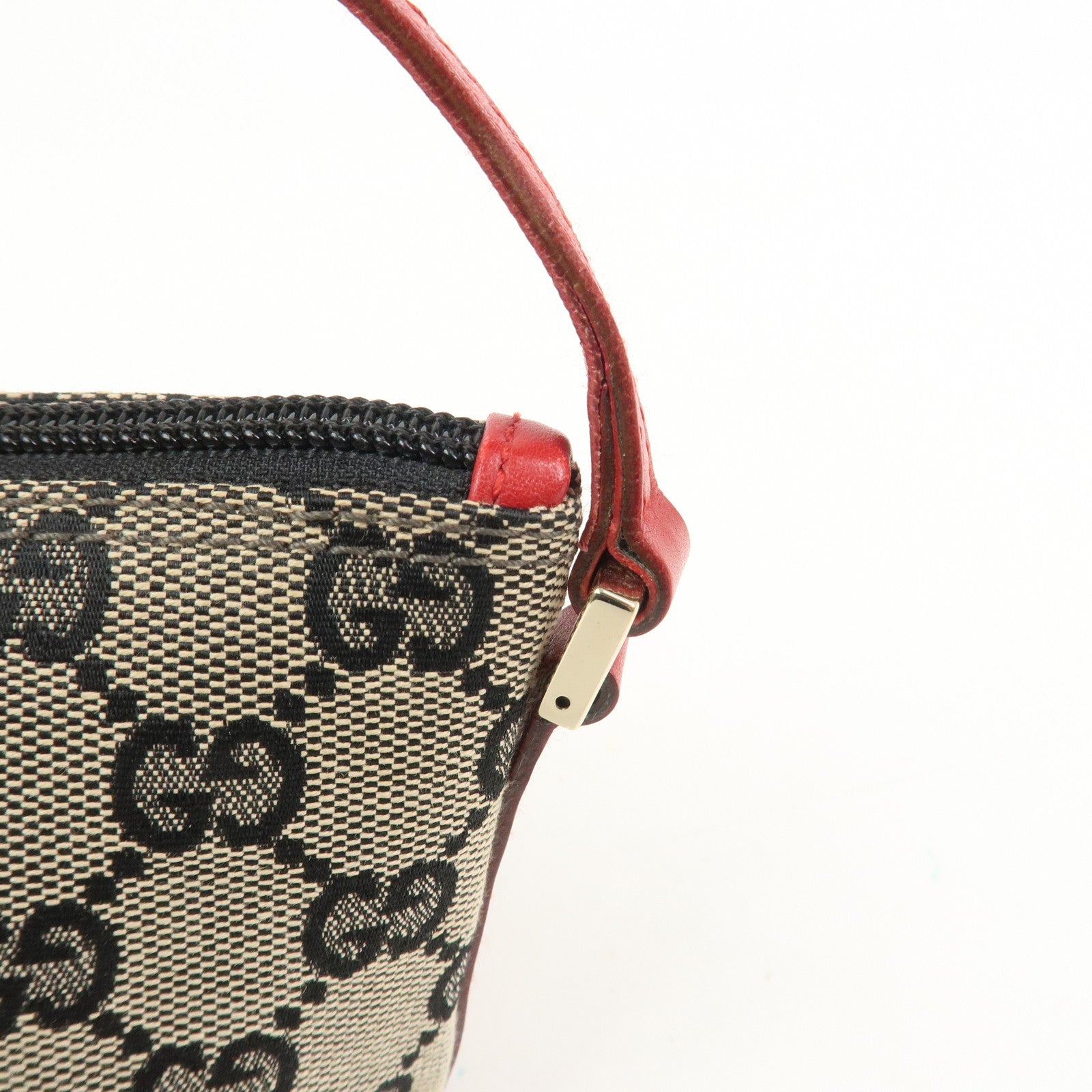 GUCCI Boat Bag GG Monogram Canvas Pouch Hand Bag 039.1103