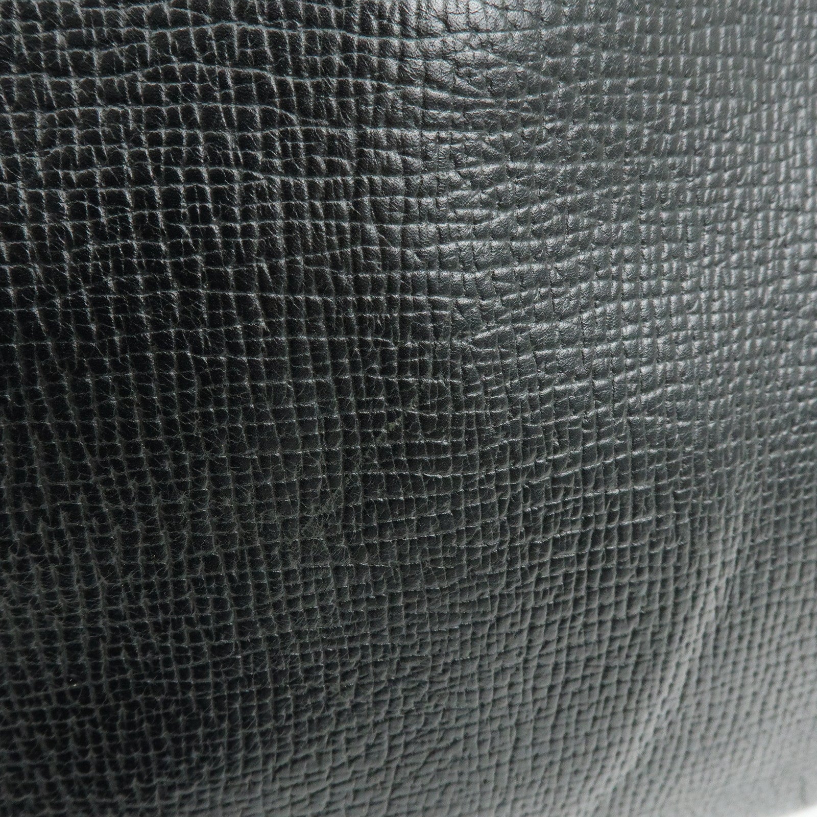 LOEWE Embossed Leather Shoulder Bag Hand Bag Black