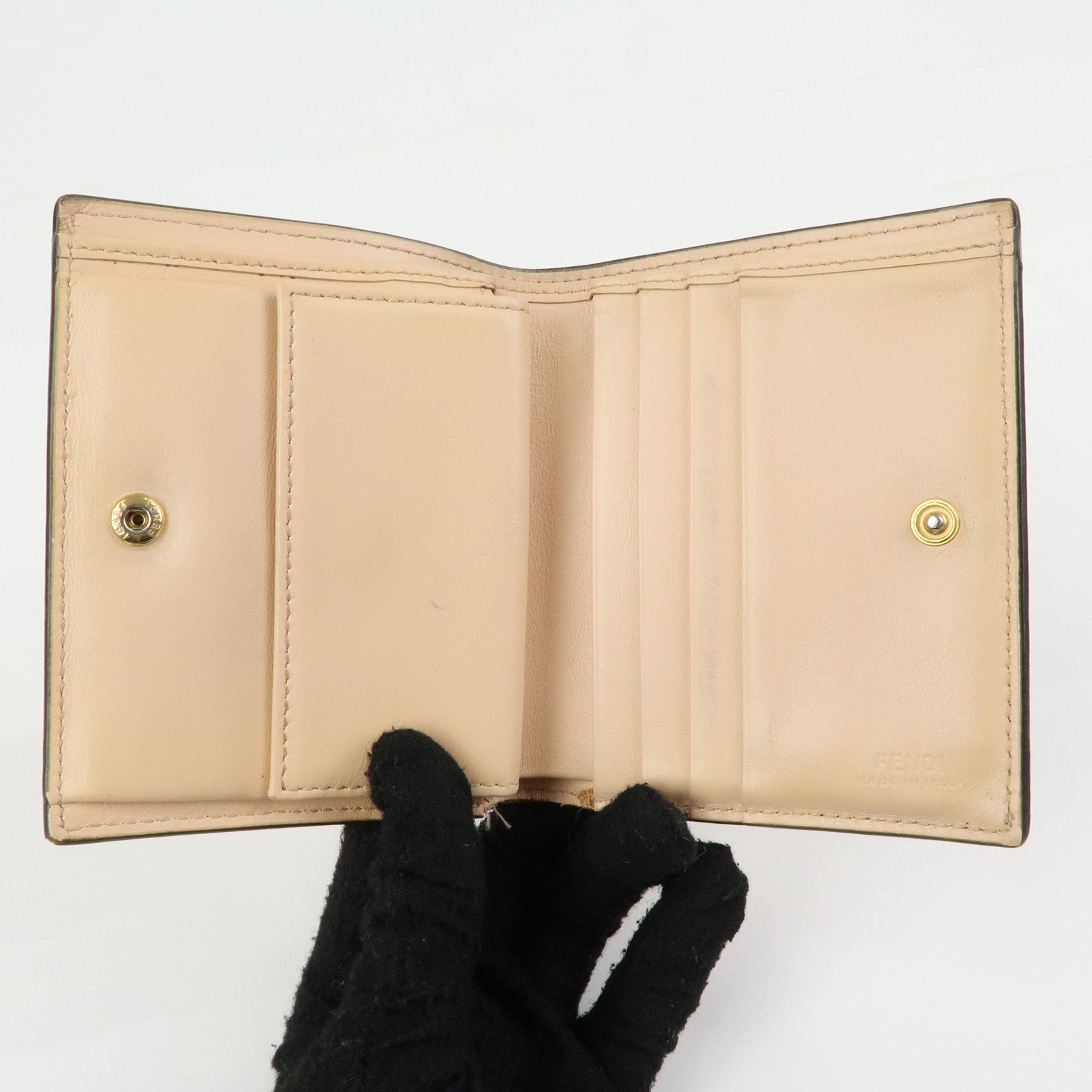 FENDI F IS FENDI Set of 2 Zucca Leather Canvas Wallet 8M0387 8M0021