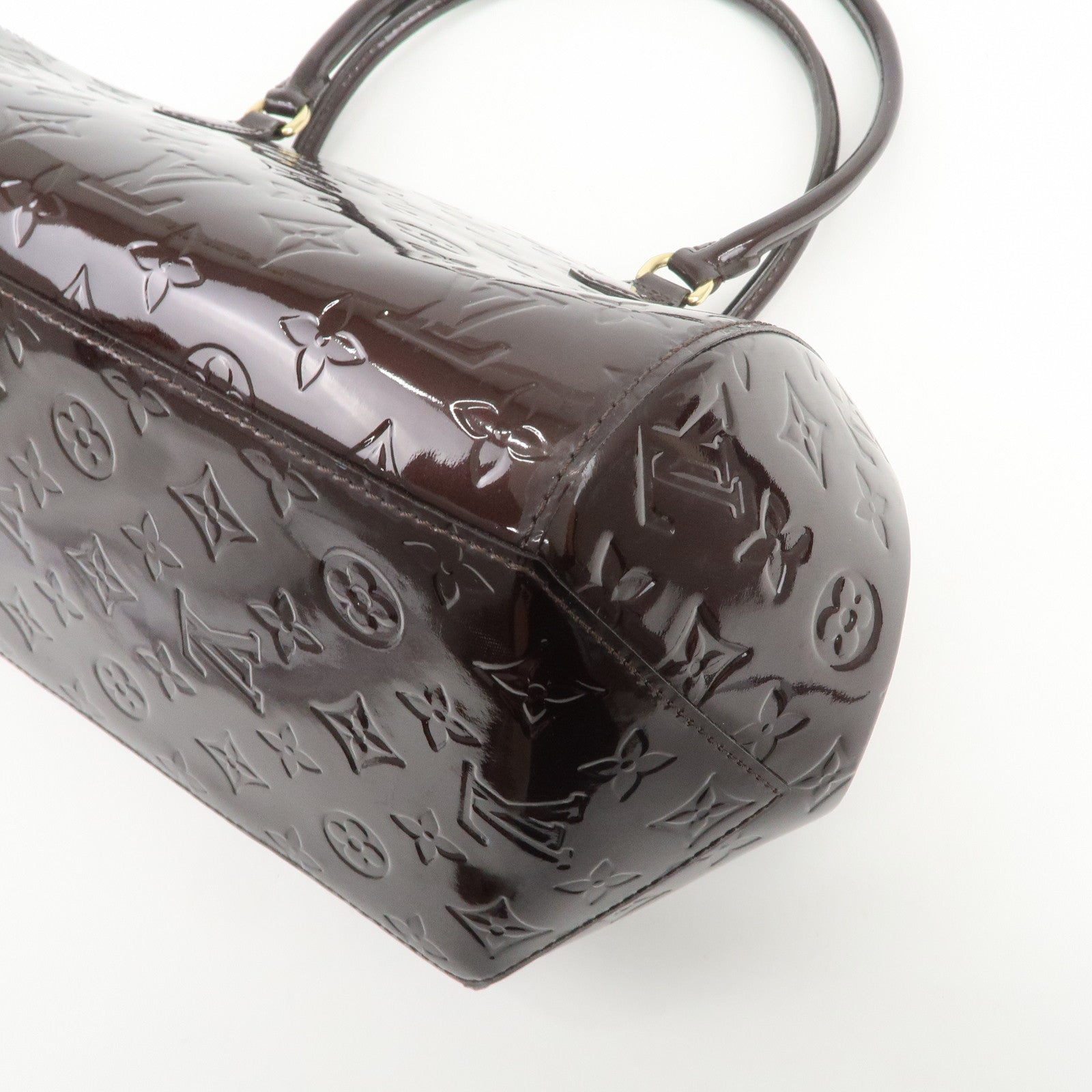 Louis Vuitton Monogram Vernis Sherwood PM Hand Bag Amarante M91493