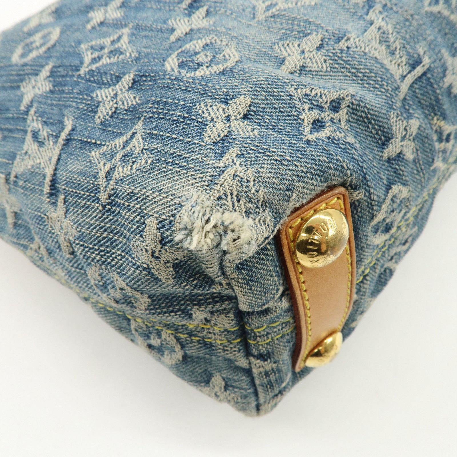 Louis Vuitton Monogram Denim Baggy PM 2Way Bag Shoulder Bag M95049 Used