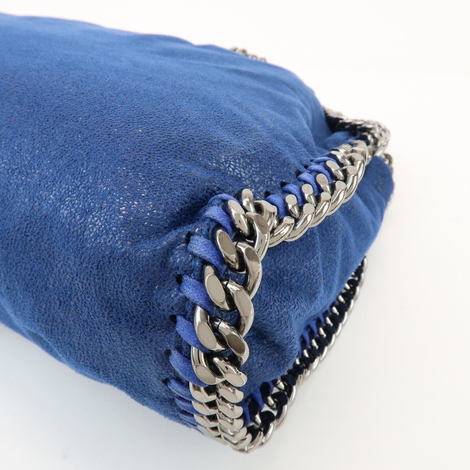 STELLA MCCARTNEY Falabella 2Way Shoulder Bag Tote Bag Blue Silver