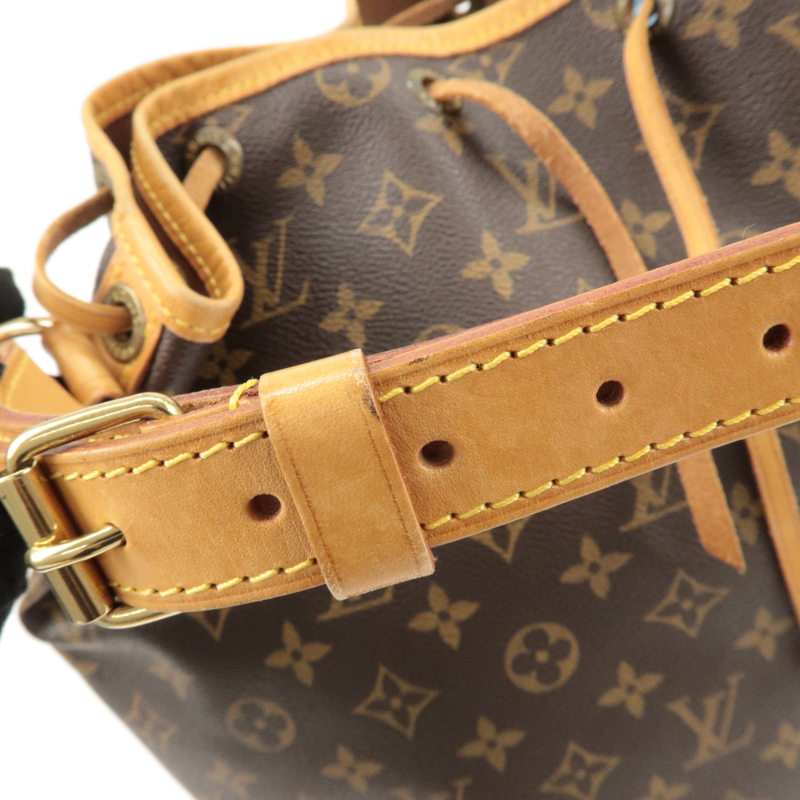 Louis Vuitton Monogram Noe Shoulder Bag Hand Bag Brown M42224 Used