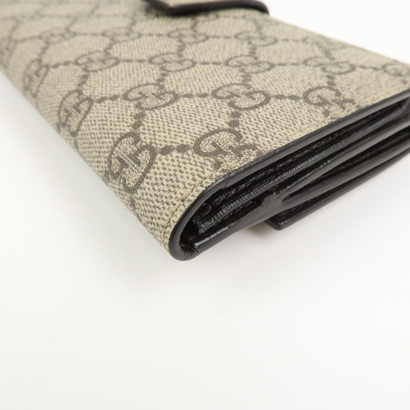 GUCCI GG Supreme Interlocking G Long Wallet Beige 212104