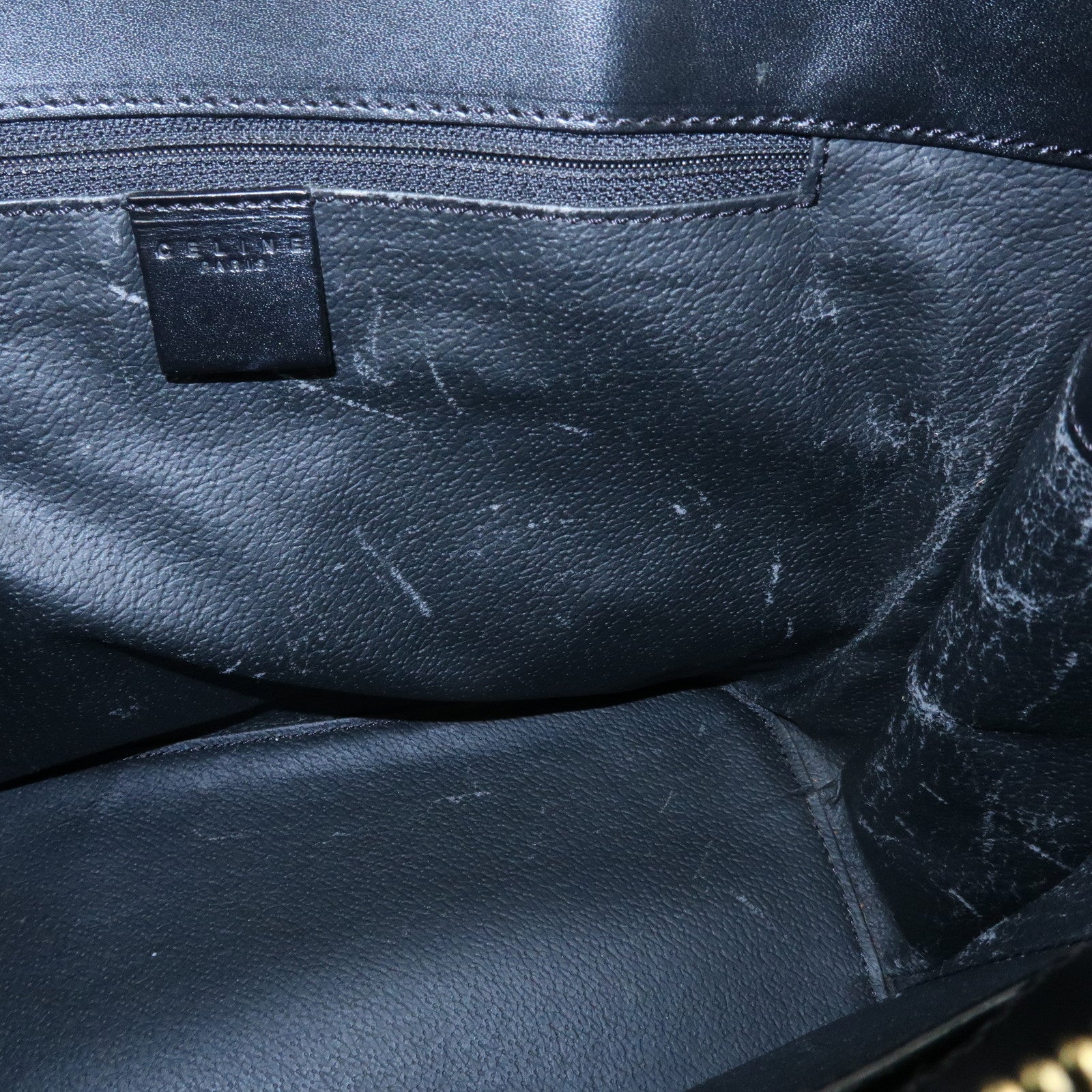 CELINE Macadam PVC Leather 2Way Bag Hand Bag Shoulder Bag Brown