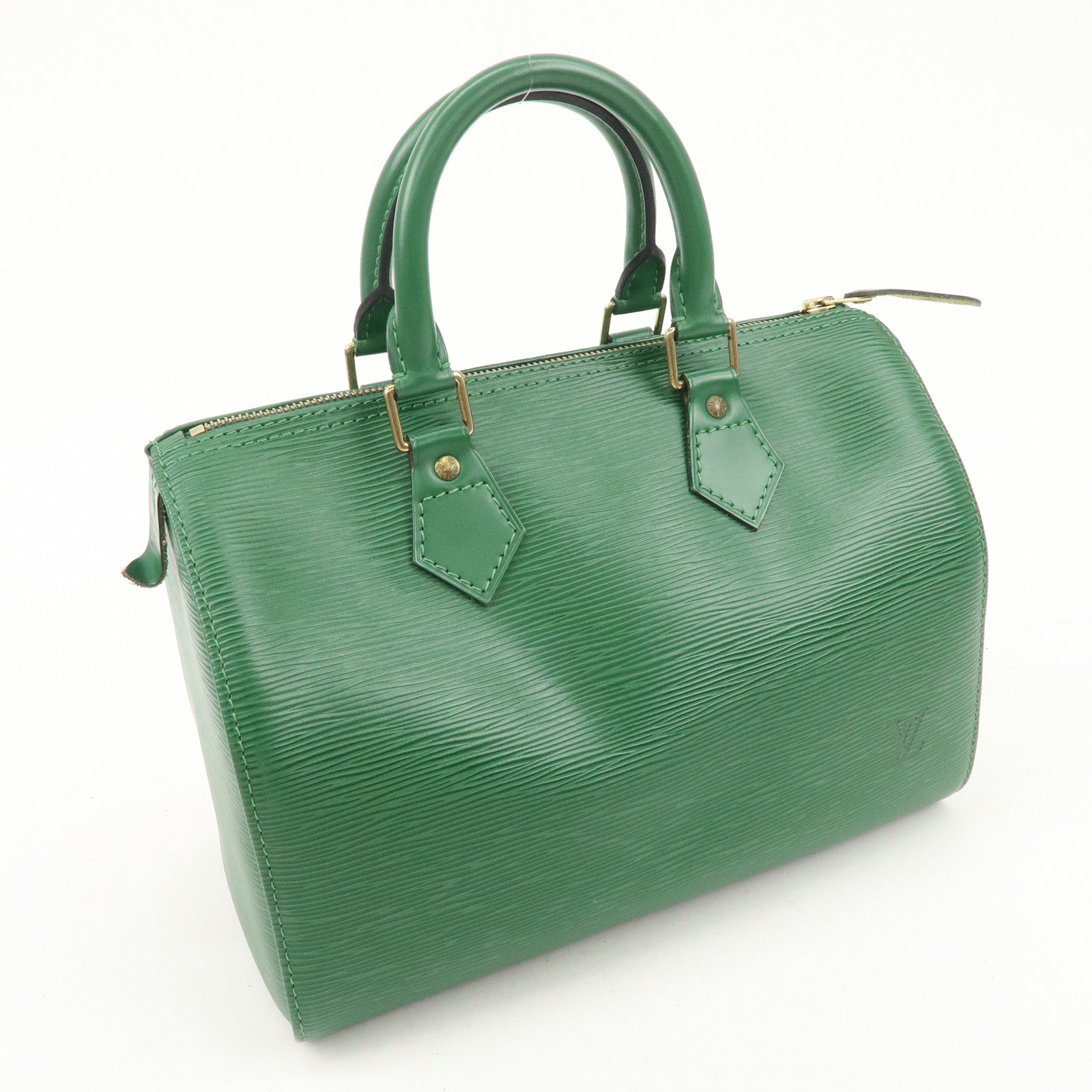 Louis Vuitton Epi Speedy 30 Hand Bag Boston Bag Borneo Green M43004 Used