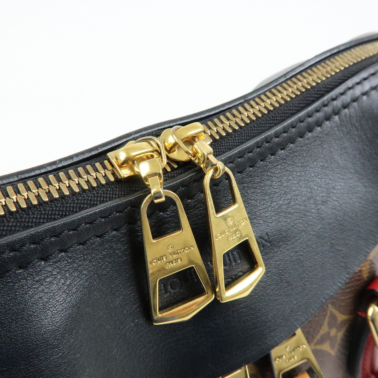Louis Vuitton Monogram Tuileries Tote 2Way Bag Brown Red M41454