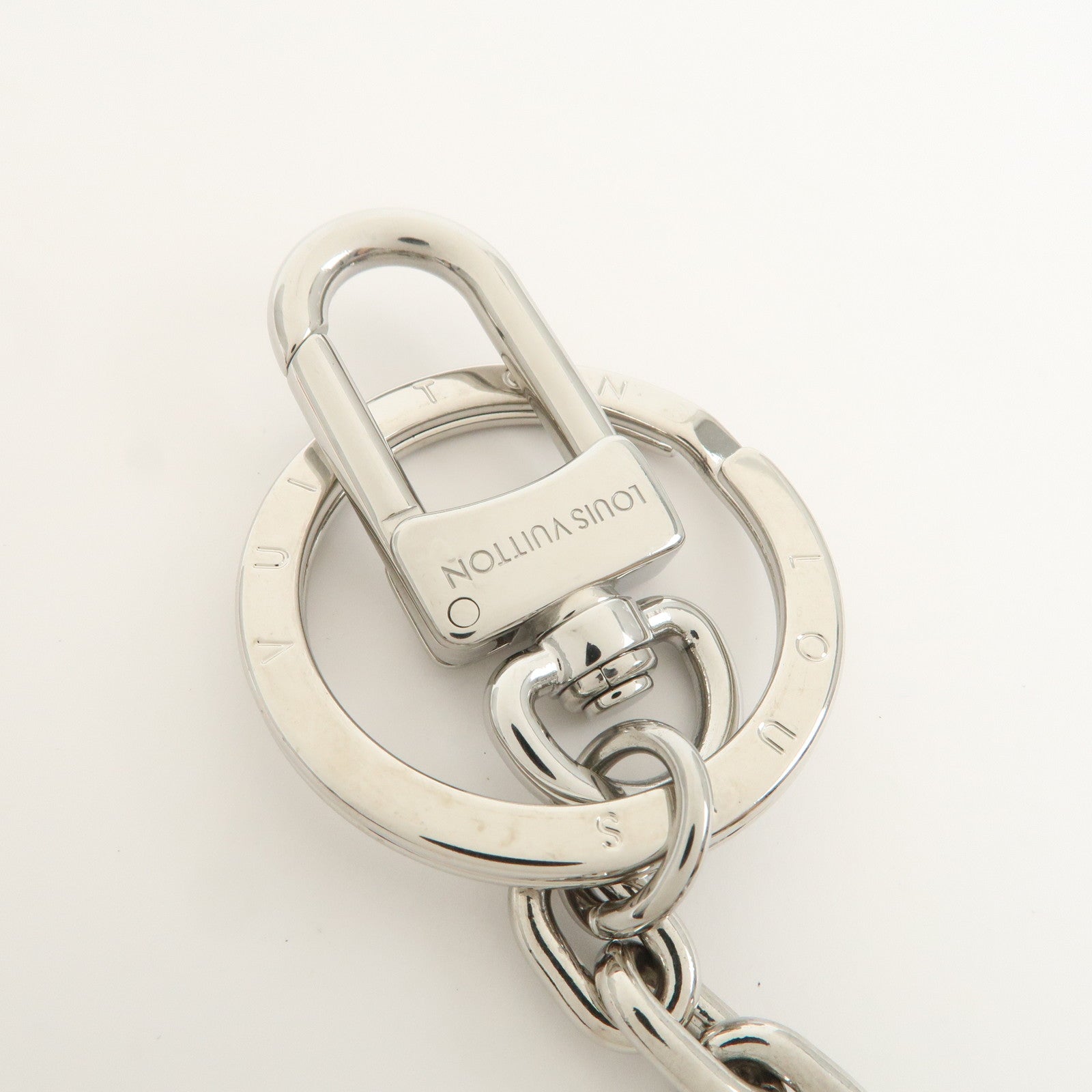 Louis Vuitton Monogram Porte Cles LV Initials Key Ring M01192