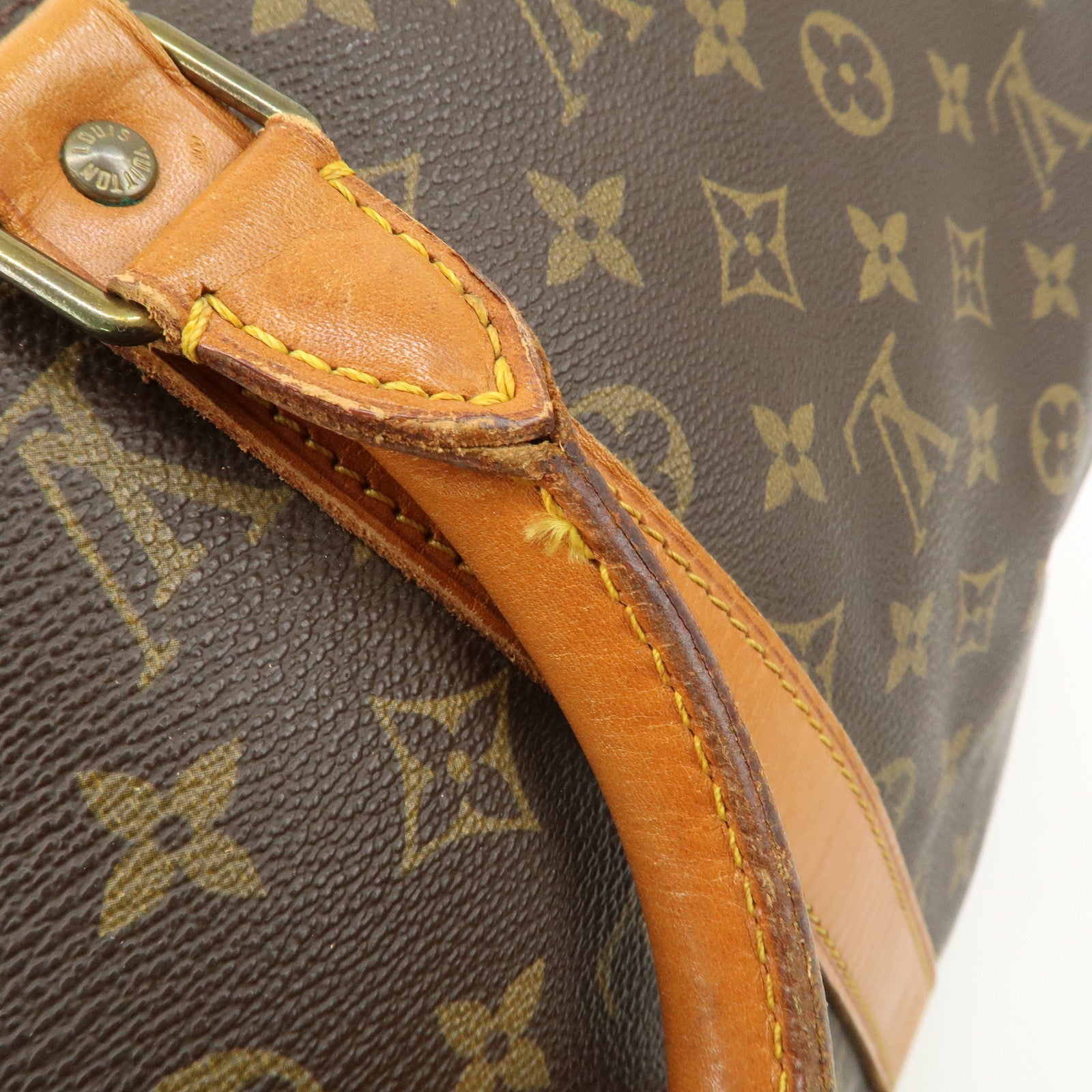 Louis Vuitton Monogram Keep All 50 Boston Bag Brown M41416 Used