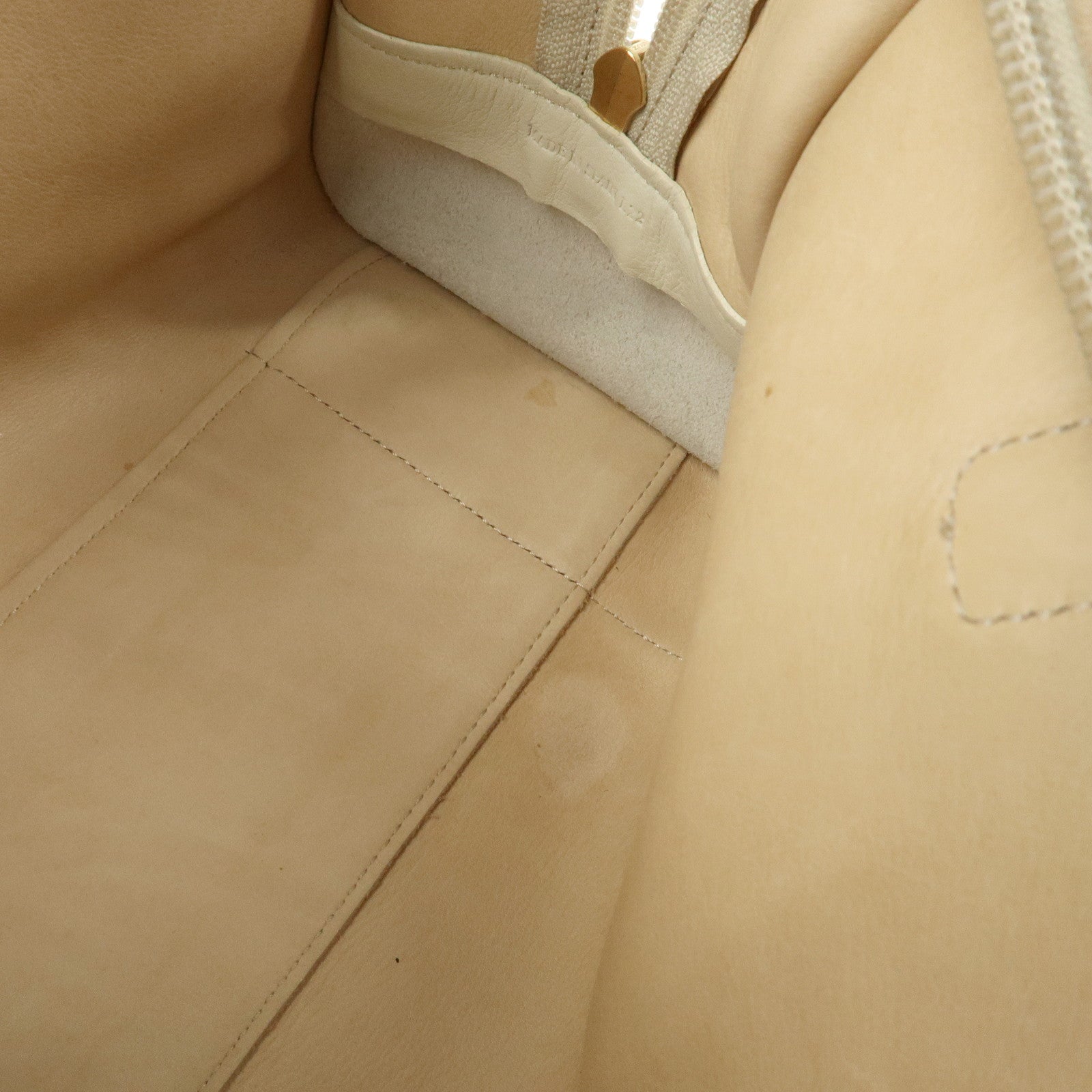 LOEWE Anagram Amazona 28 Suede Leather Hand Bag Beige Ivory