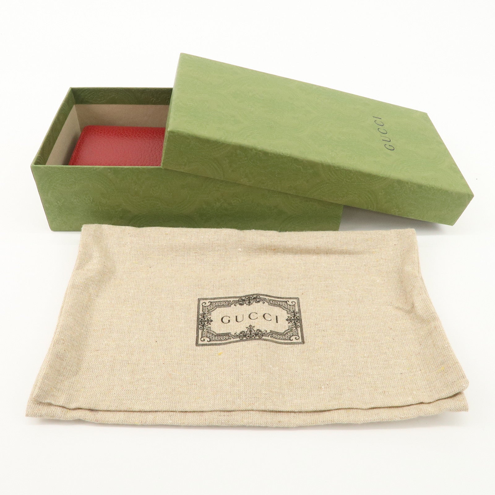 GUCCI GG Marmont Leather Continental Long Wallet Red 456116 Used