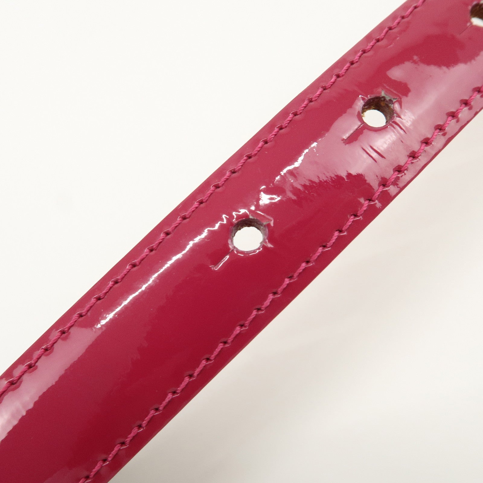 Louis Vuitton LV Stamp Vernis Leather Ceinture Belt Pink