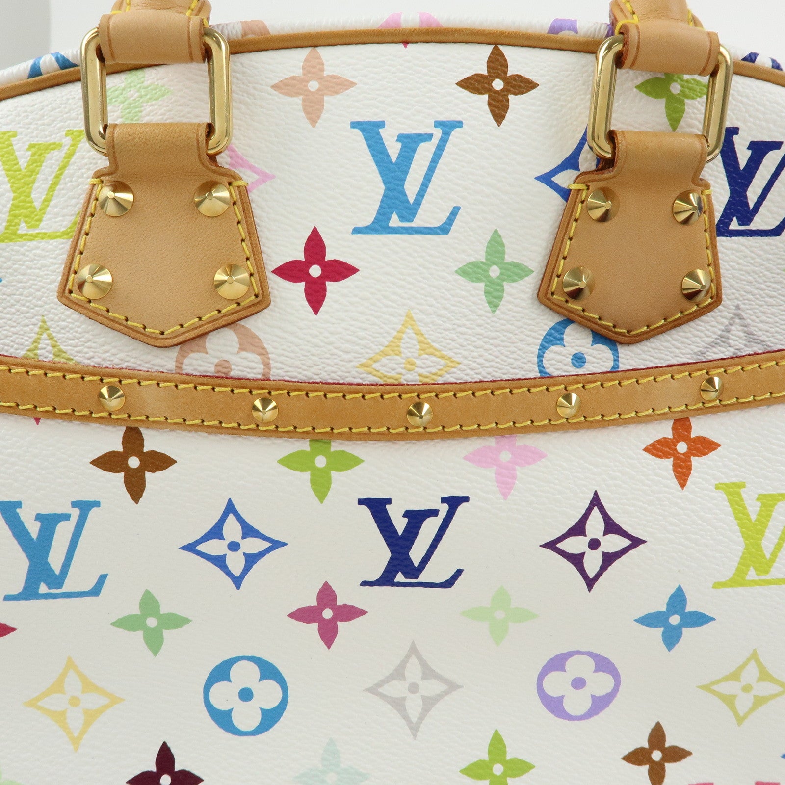 Louis Vuitton Monogram Multicolor Trouville Hand Bag Blanc M92663