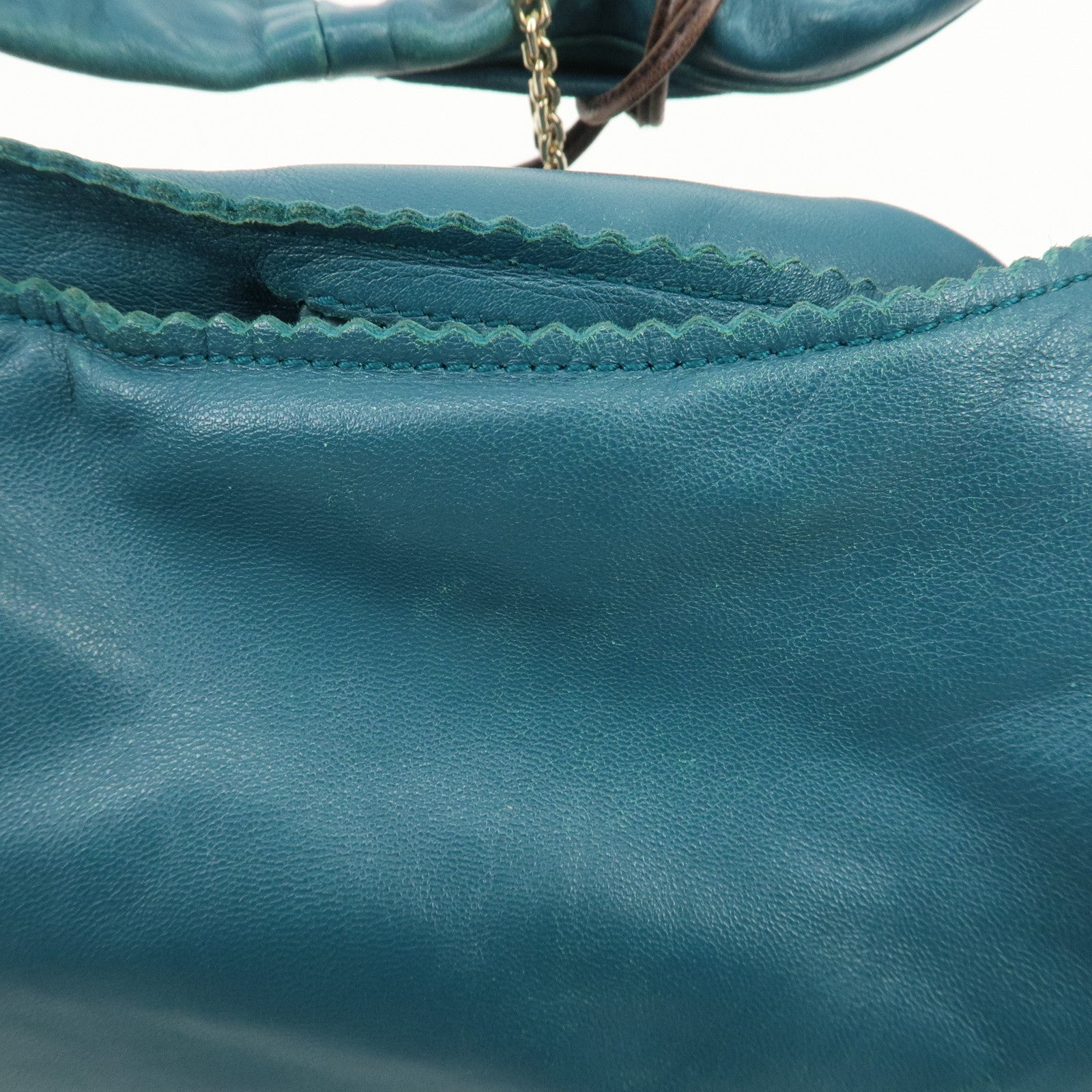 LOEWE Viento 30 Leather Shoulder Bag Hand Bag Blue