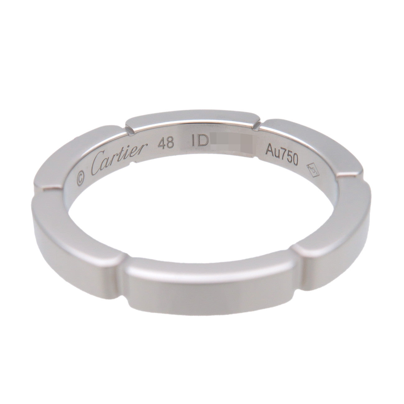 Cartier Maillon Panthere Half Diamond Ring K18 750WG #48 US4.5 EU48