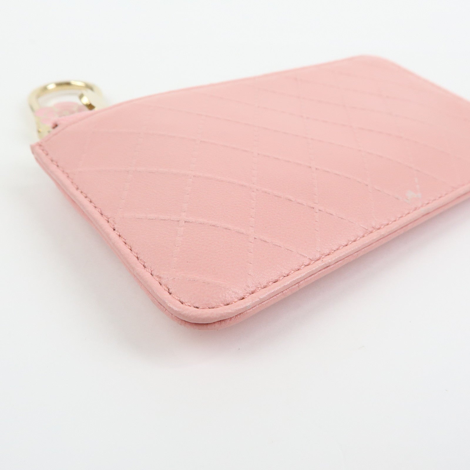 CHANEL Camellia Leather Key Case Coin Case Ginza Exclusive Pink