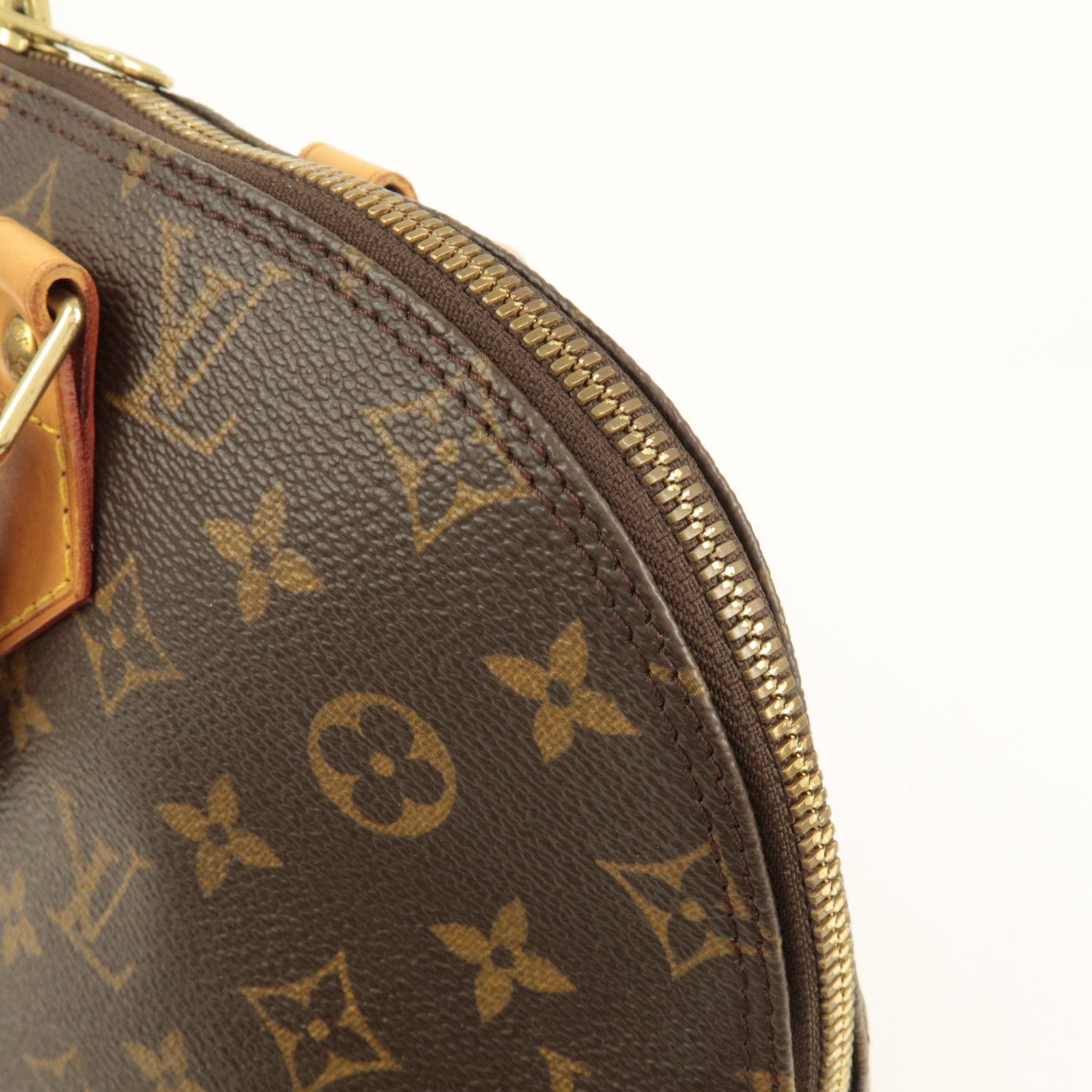 Louis Vuitton Monogram Alma Hand Bag Brown M51130 Used