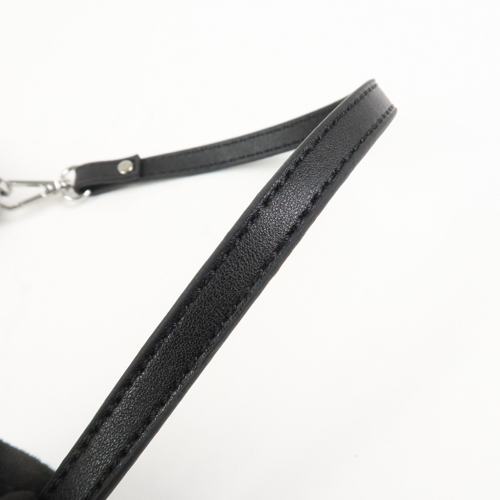 MCM Visetos Logo Leather Shoulder Bag Hand Bag Black