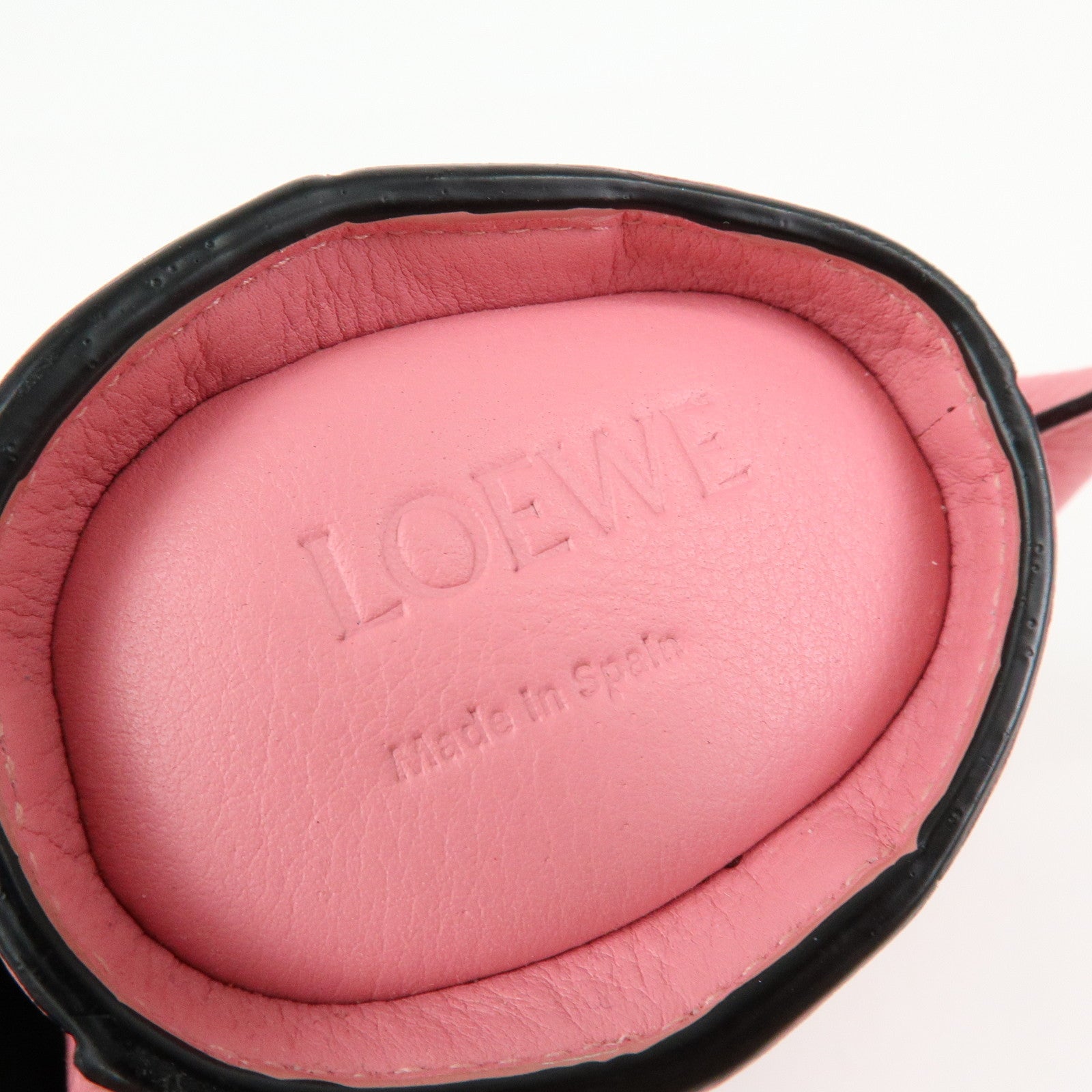 LOEWE Calf Leather Elephant Coin Case Coin Purse Coin Bag Pink