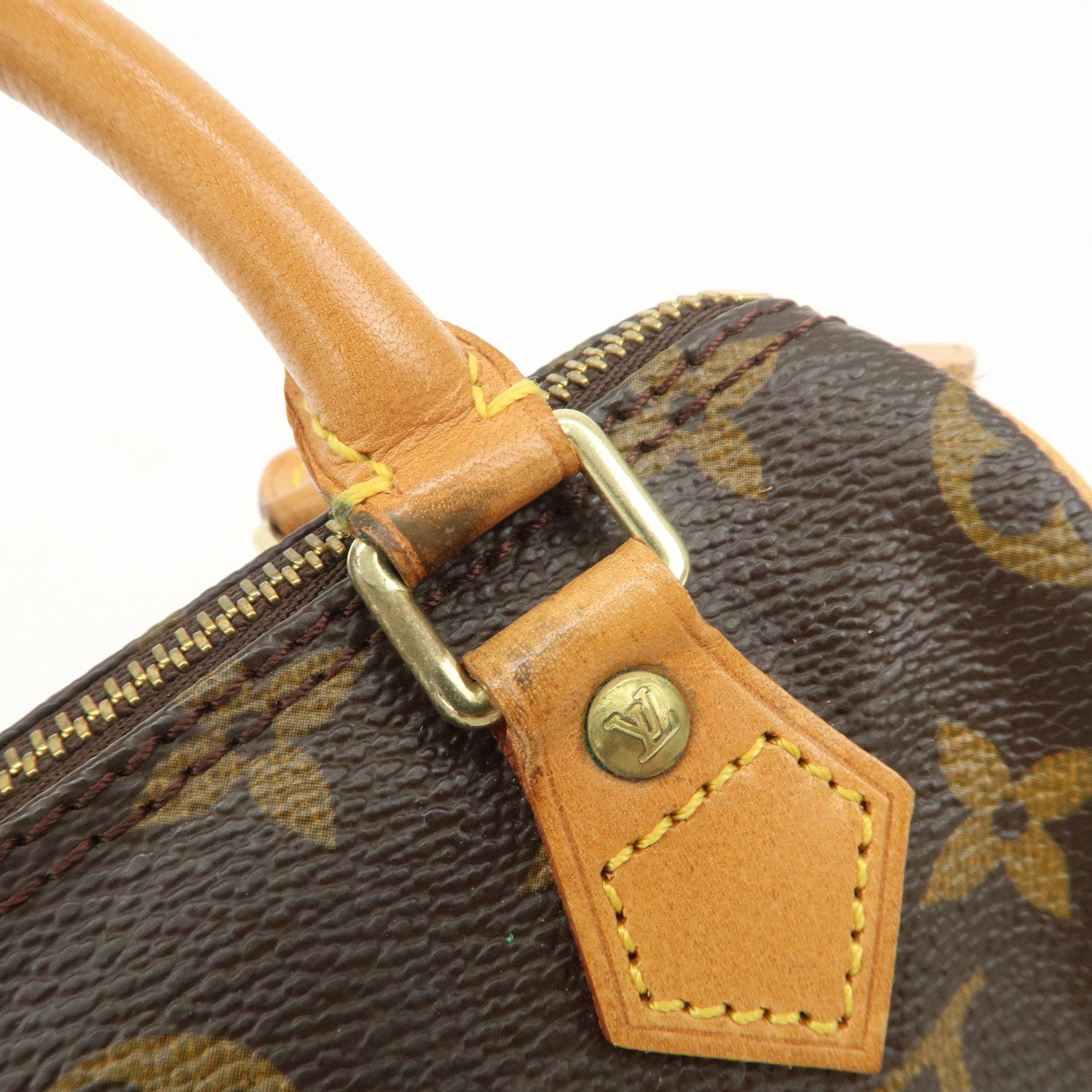 Louis Vuitton Monogram Mini Speedy Hand Bag Boston Bag Brown M41534