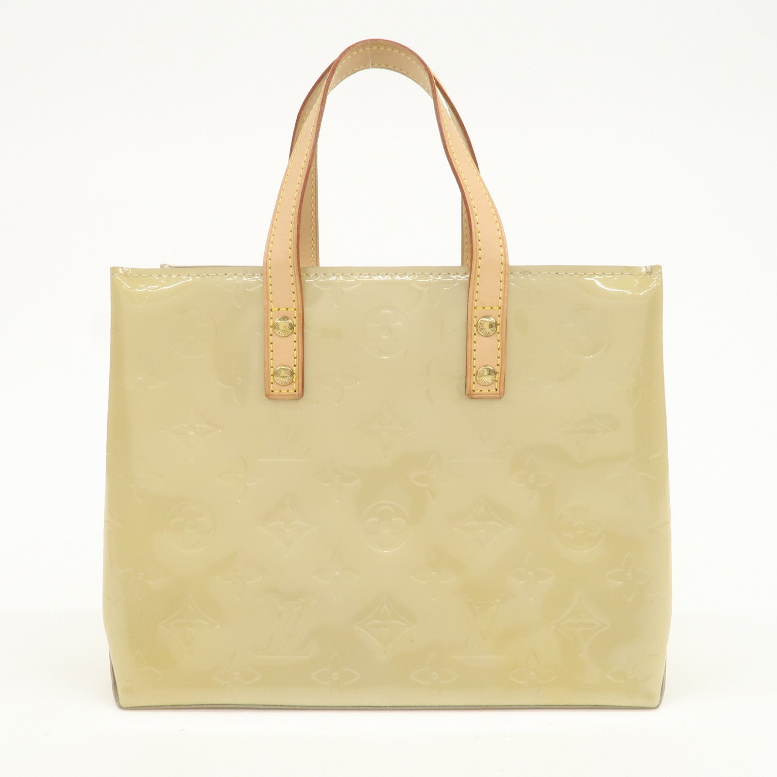 Louis Vuitton Monogram Vernis Lead PM Hand Bag Beige M91144