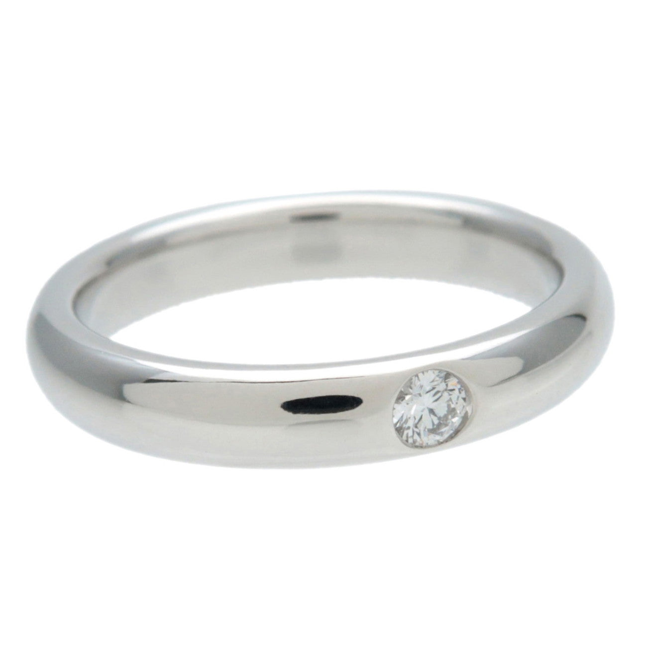 HARRY WINSTON Round Cut 1P Diamond Marriage Ring Platinum US3-3.5