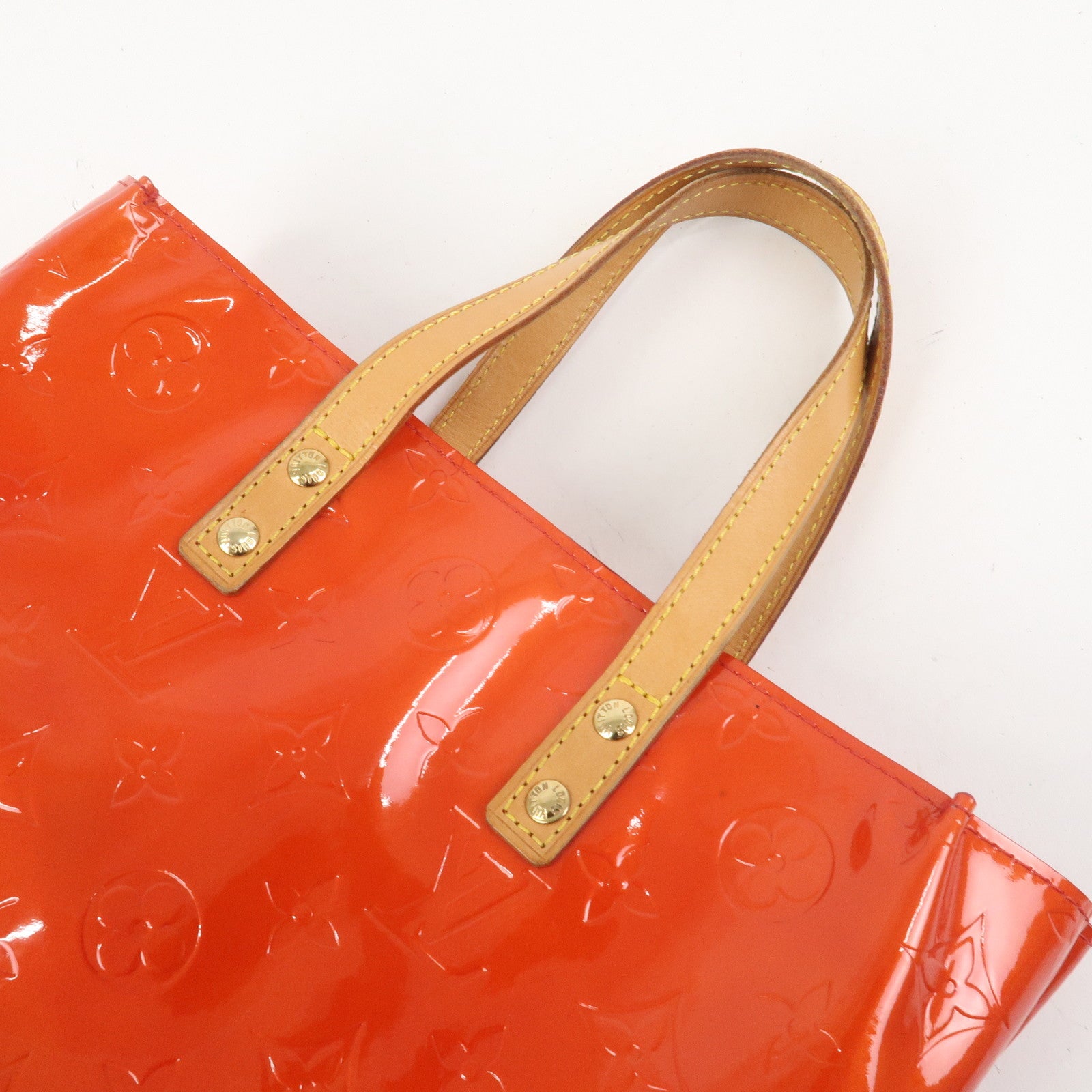 Louis Vuitton Monogram Vernis Lead PM Hand Bag Rouge M91088