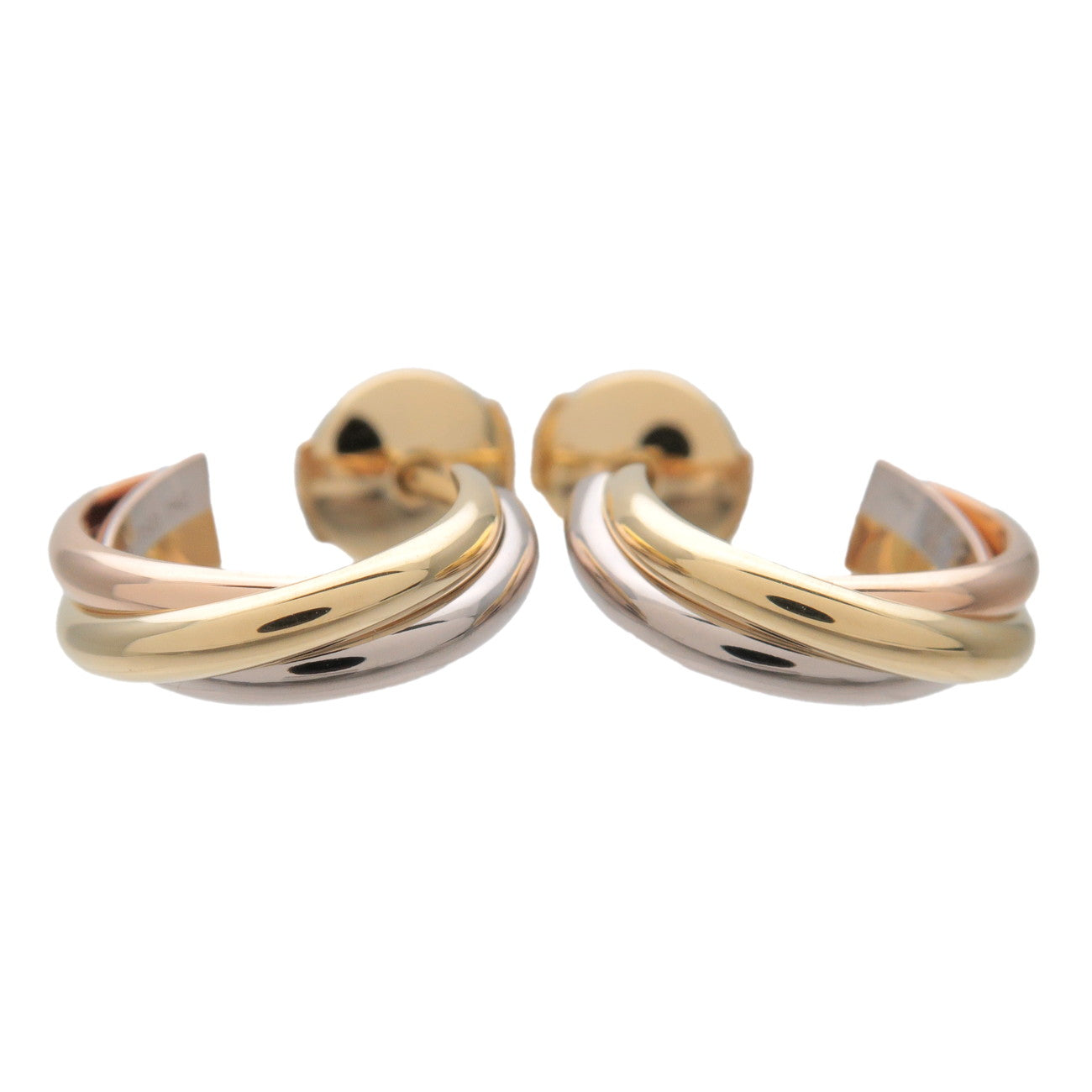 Cartier Trinity Earrings K18 750 Yello/White/Rose Gold