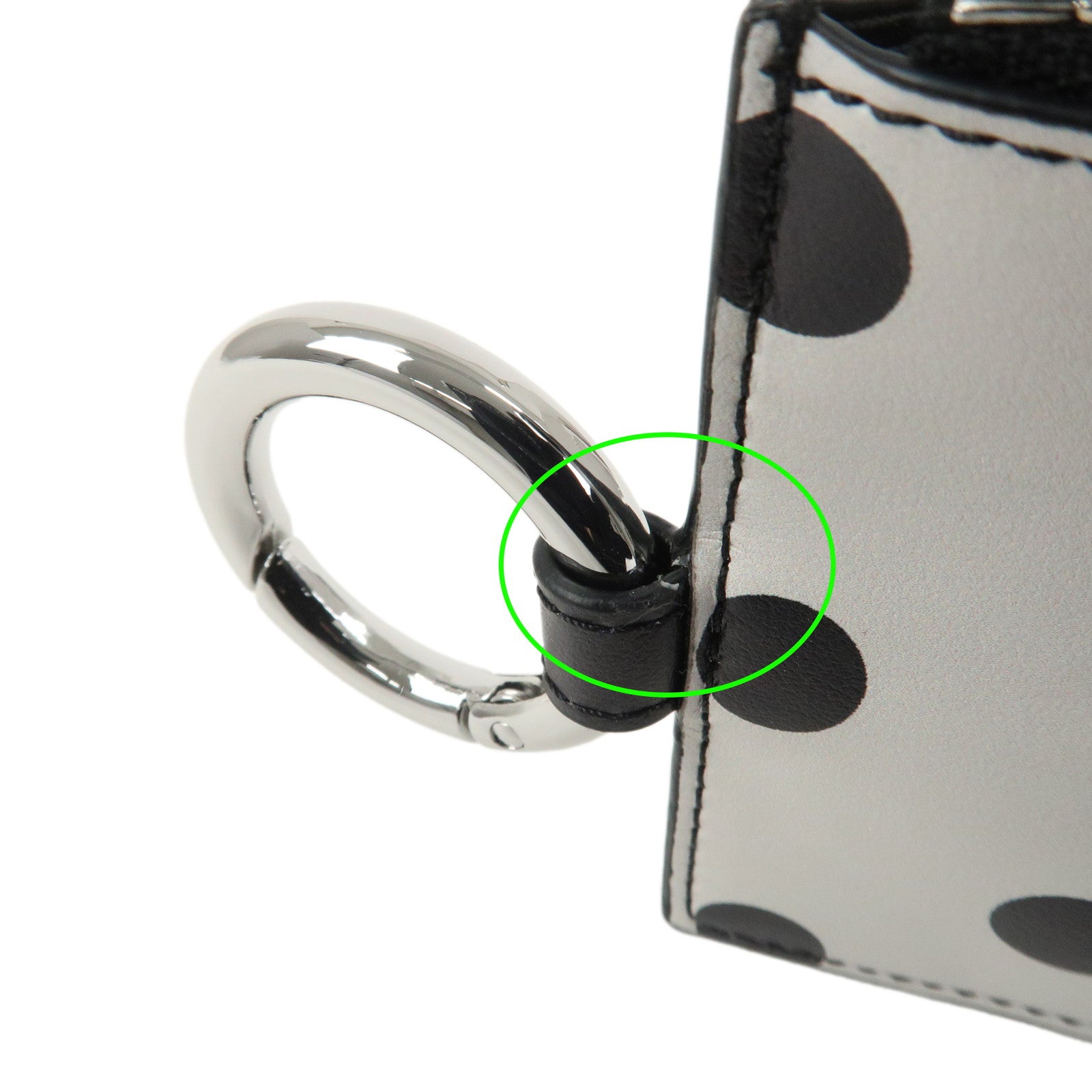 Maison Margiela MM6 Scarf Print Leather Card Case Card Holder Black