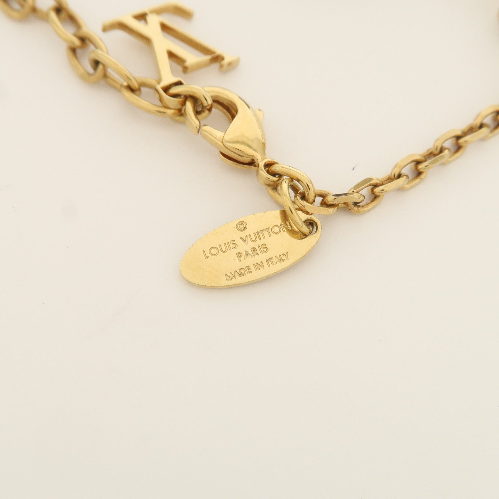 Louis Vuitton Monogram Bracelet Gamble Metal Bracelt Gold M65209