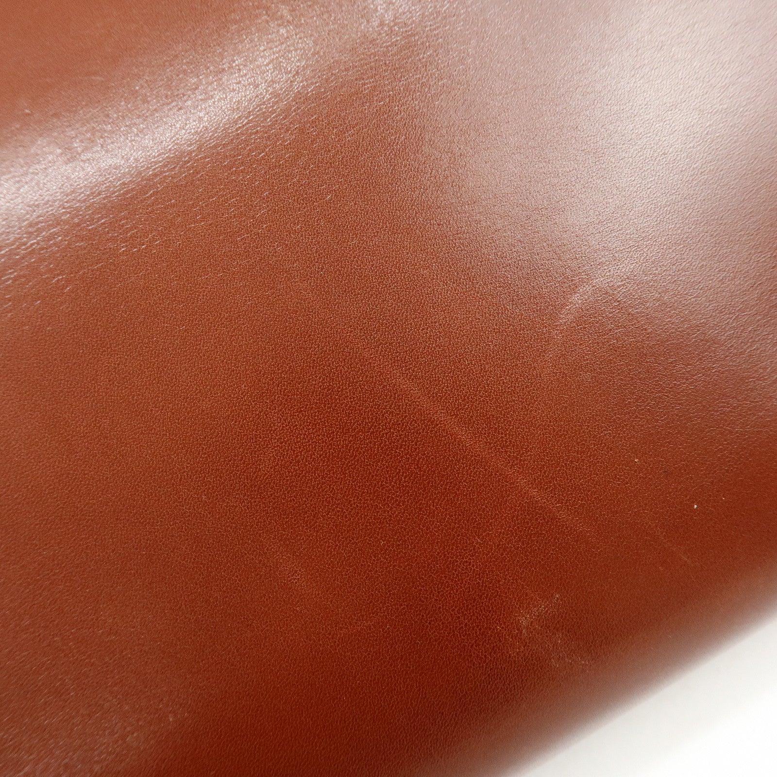 Ferragamo Gancini Calf Skin Leather Chain Shoulder Bag Brown