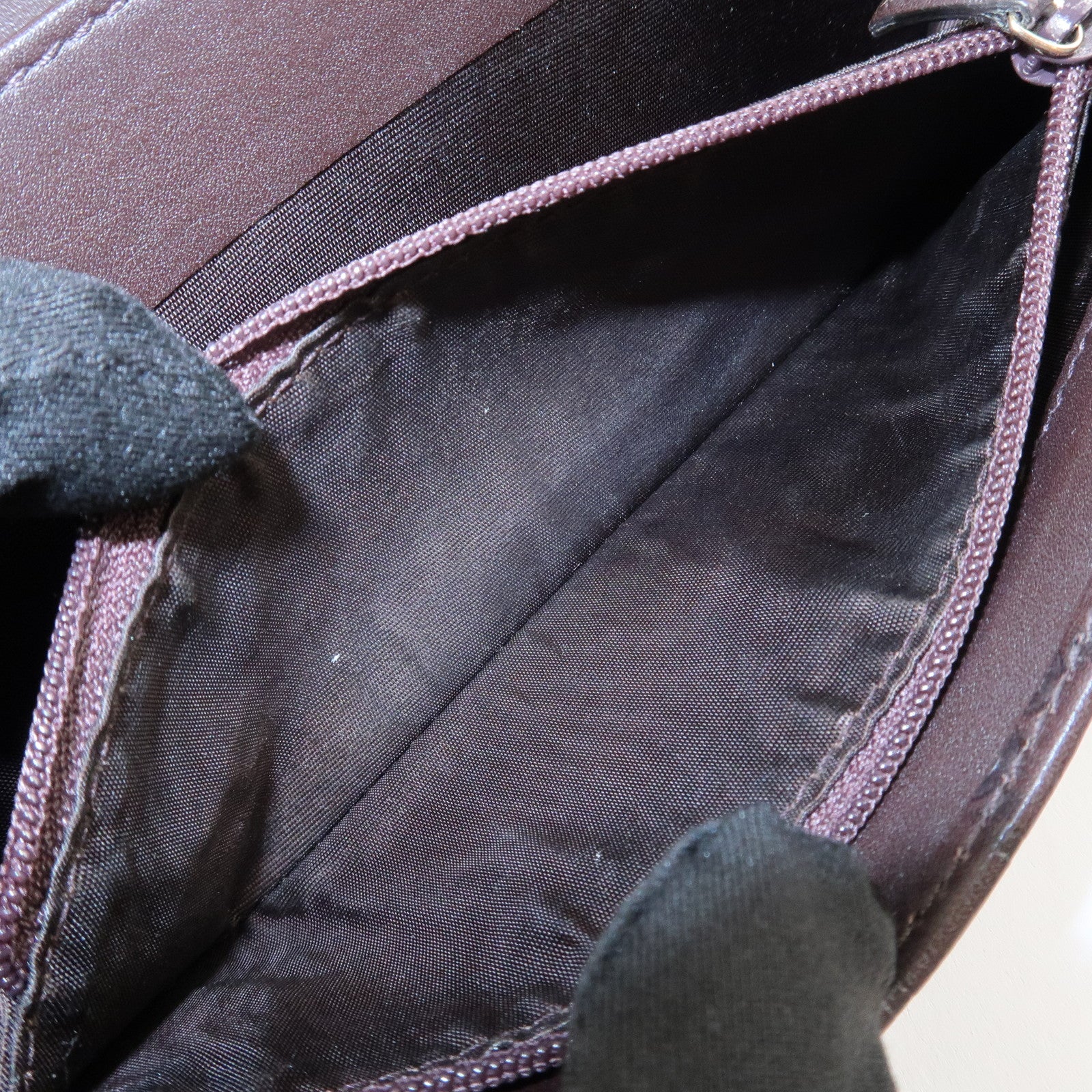 GUCCI Guccissima Leather Metal Bar Bi-fold Long Wallet Brown 244946 Used