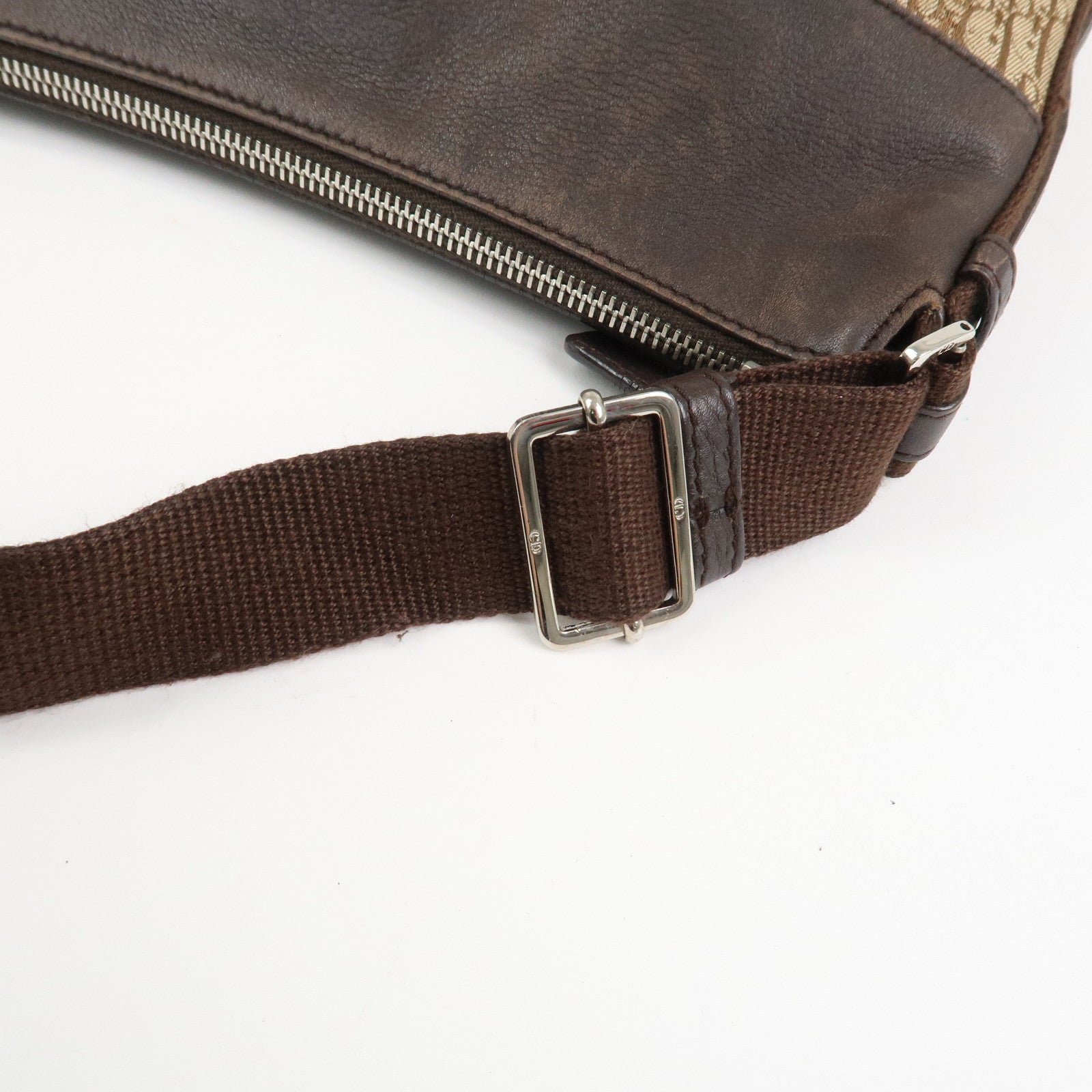 Christian Dior Street Chic Trotter Canvas Leather Shoulder Bag
