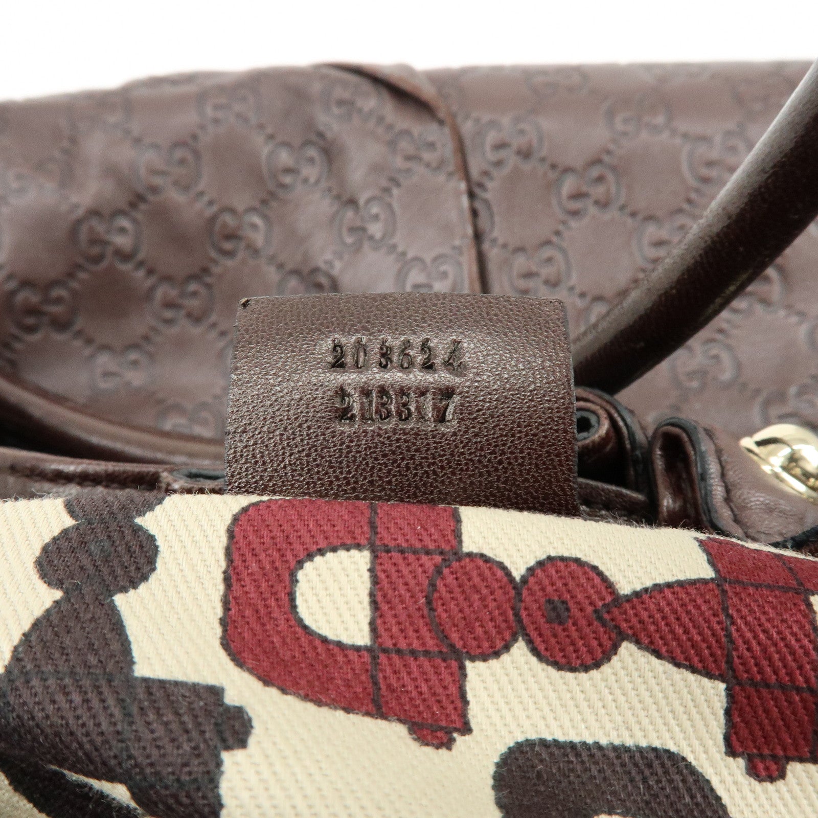 GUCCI Guccissima Leather Tote Bag Shoulder Bag Dark Brown 203624