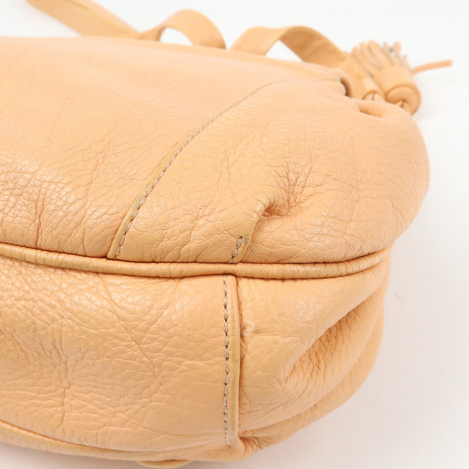 Chloe See by Chloe Leather Shoulder Bag Crossbody Bag Orange Beige