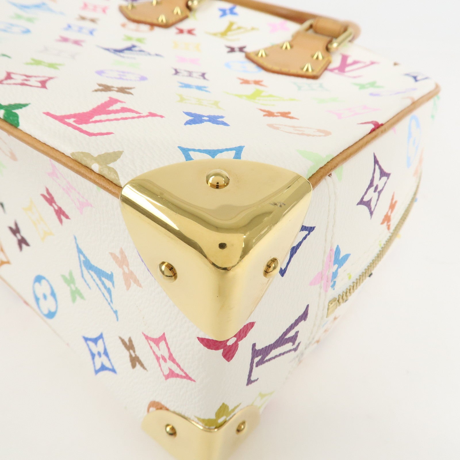 Louis Vuitton Monogram Multicolor Trouville Hand Bag Blanc M92663