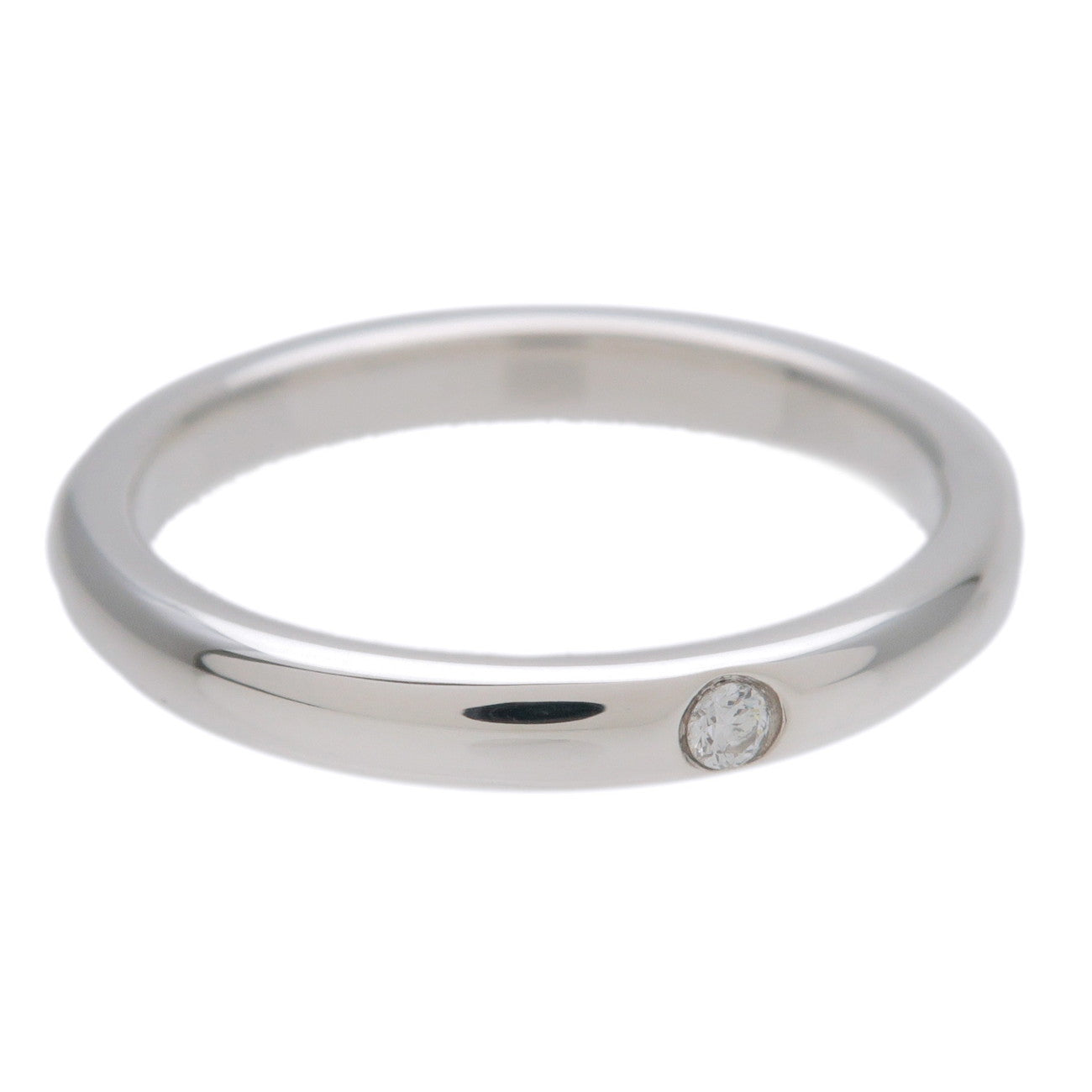 Tiffany & Co Stacking Band 1P Diamond Ring SV925 US6 EU52 HK13