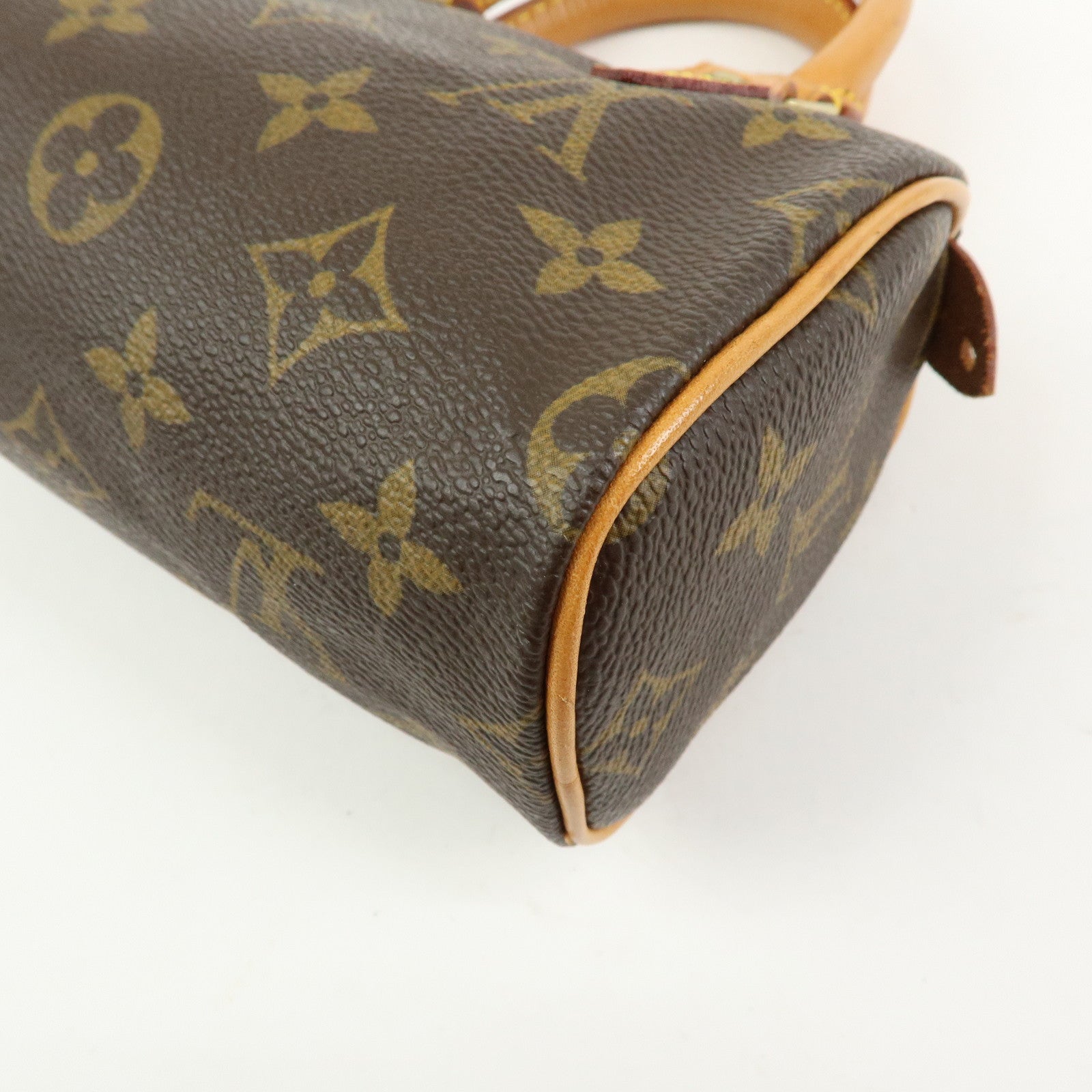 Louis Vuitton Monogram Mini Speedy Hand Bag & Strap Brown M41534
