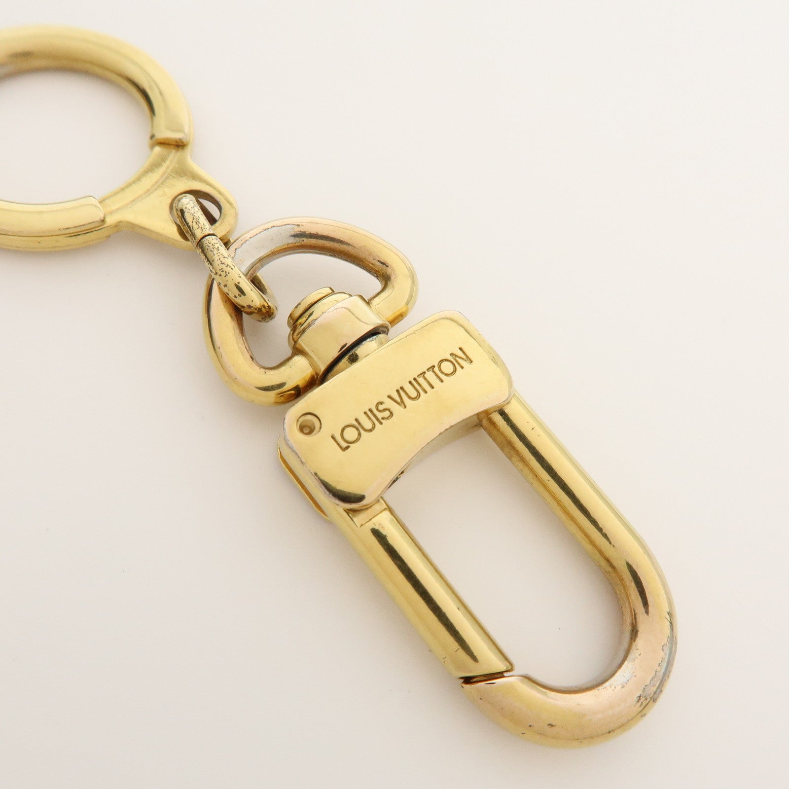 Louis Vuitton Set of 2 Metal Ancre Key Rings Gold M62694