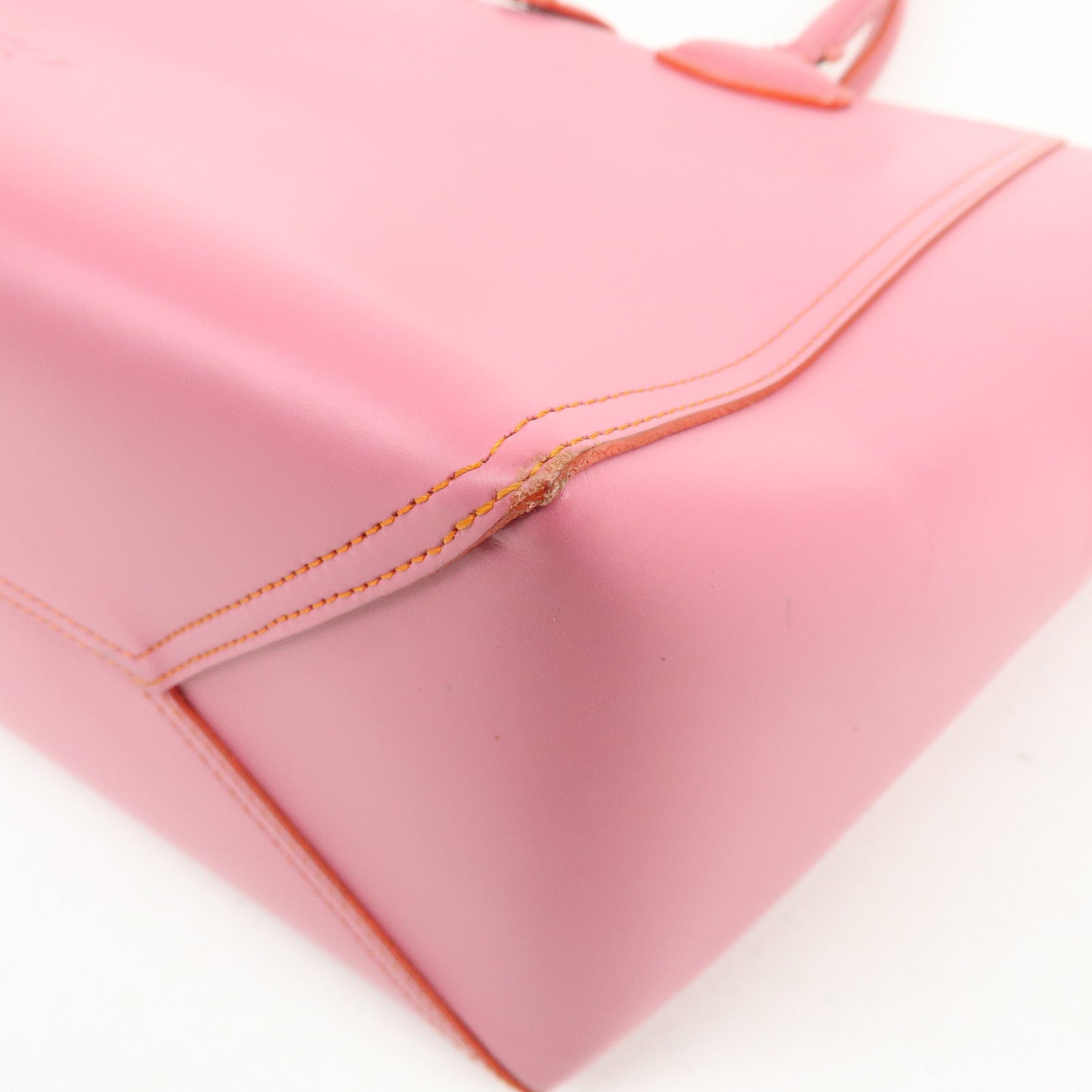 LOEWE Leather Tote Bag Shoulder Bag Hand Bag PInk