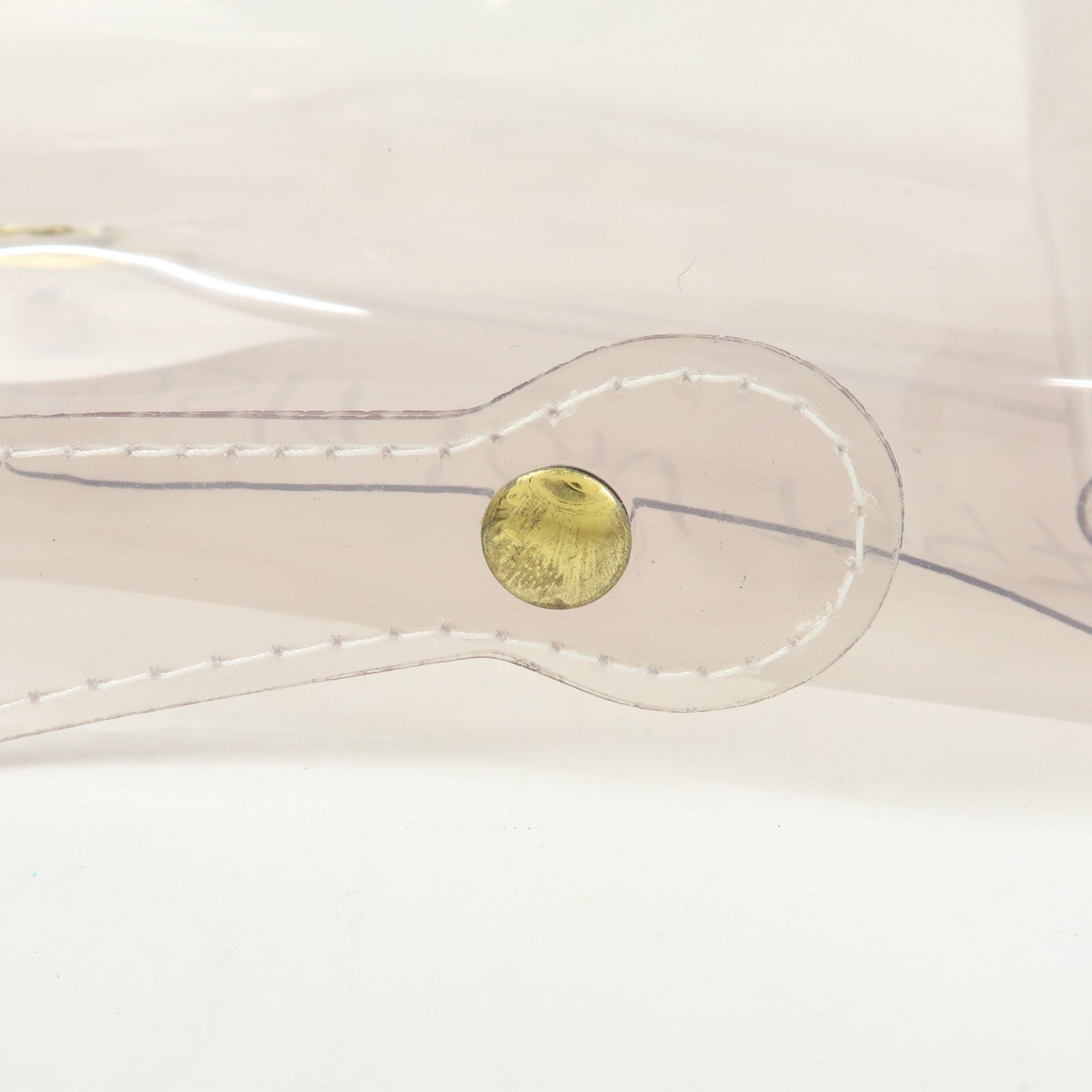 HERMES Kelly Vinyl Hand Bag Clear Transparent