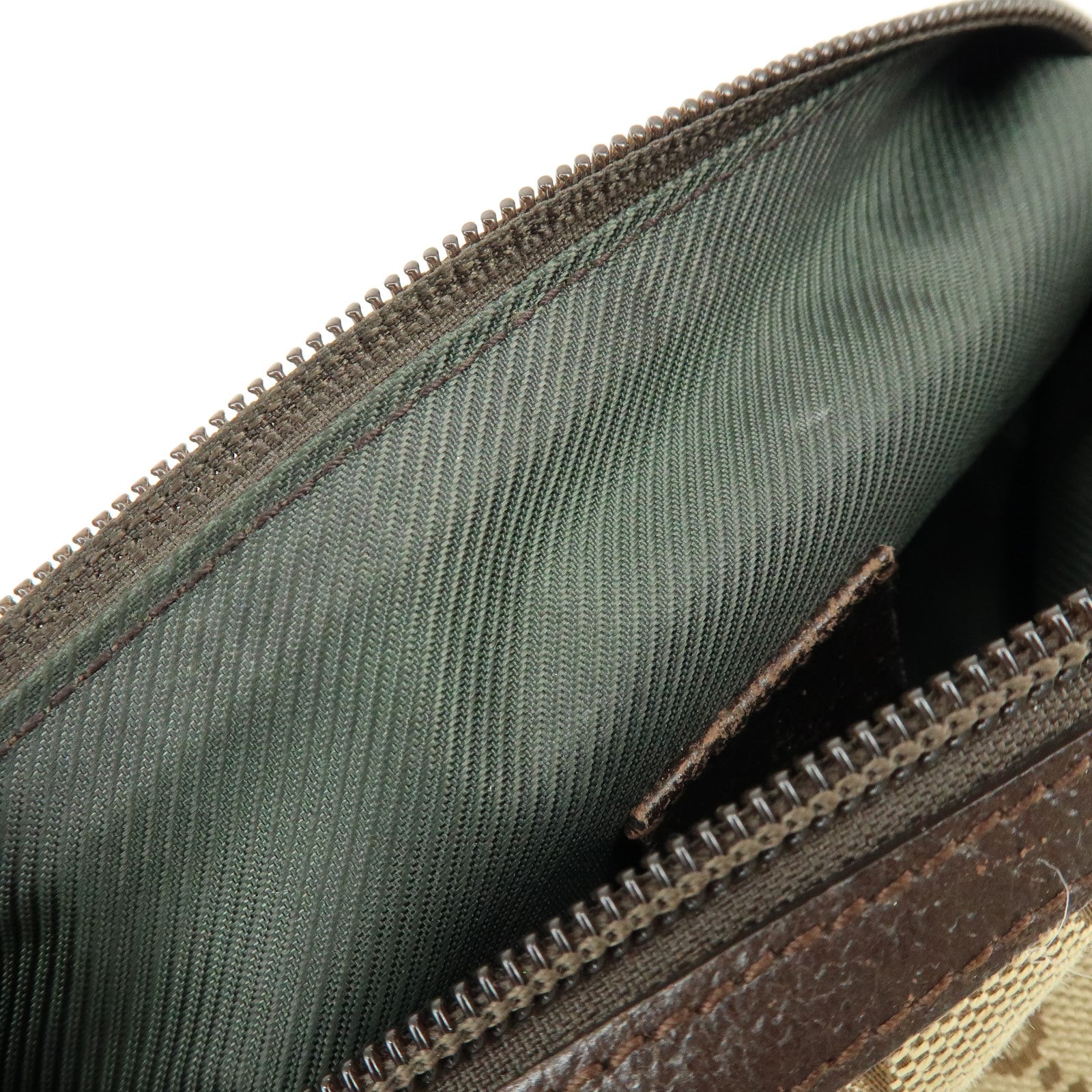 GUCCI GG Monogram Canvas Cosmetic Pouch Beige Brown 29595